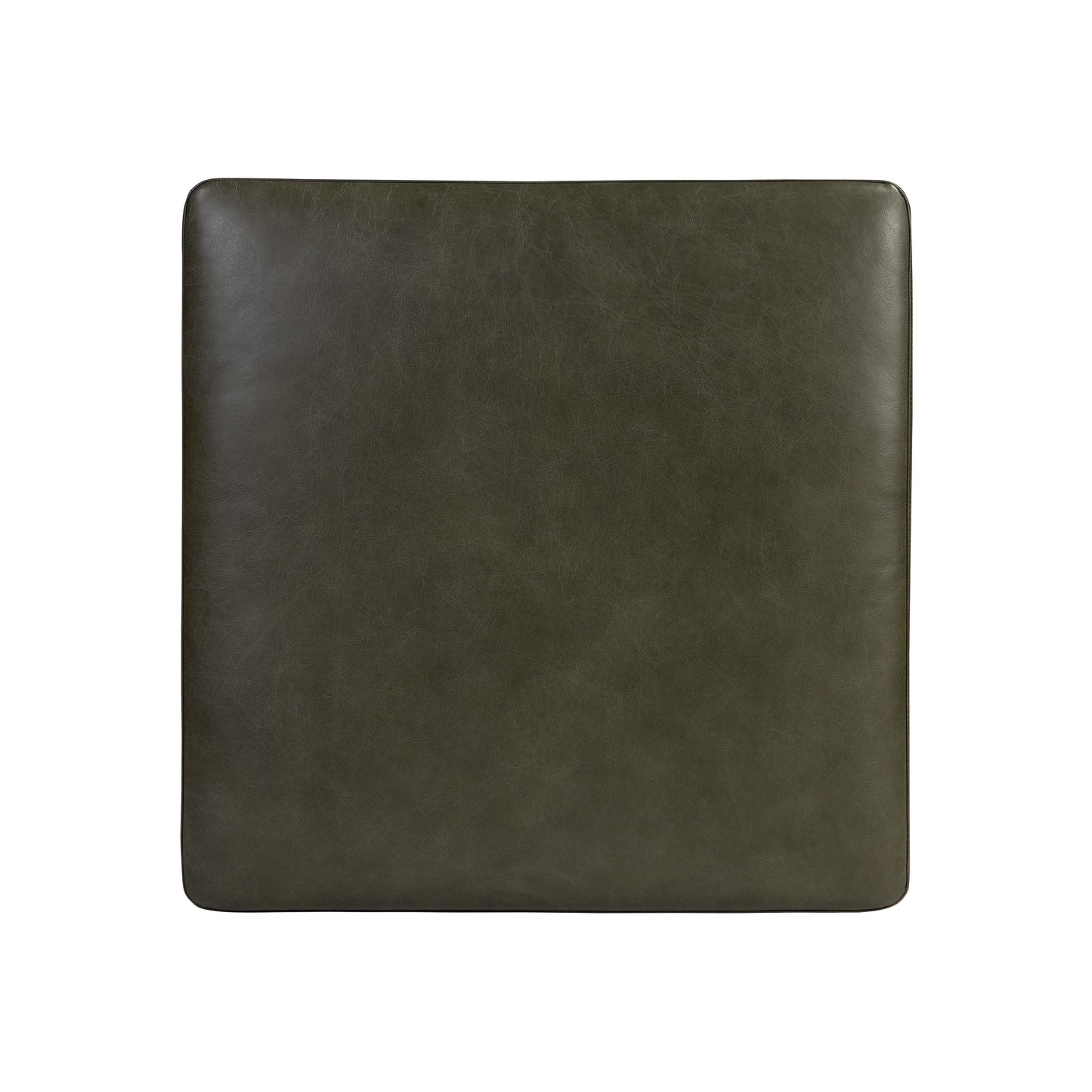 Nolita Leather Ottoman | Olivine Green