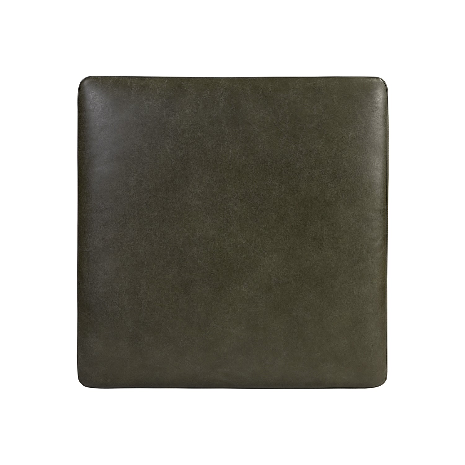 Nolita Leather Ottoman | Olivine Green 