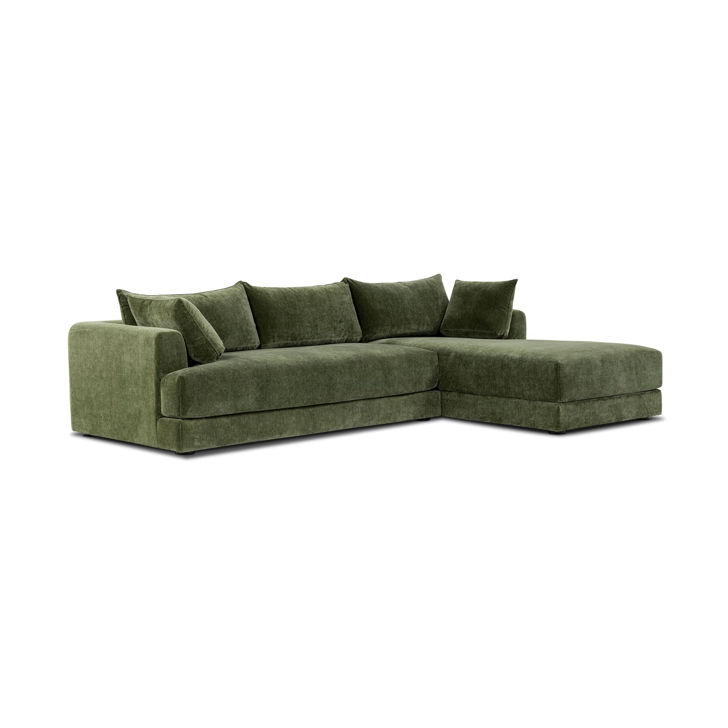 Marcel 122” Right-Facing Chaise Sectional | Sagano Green 