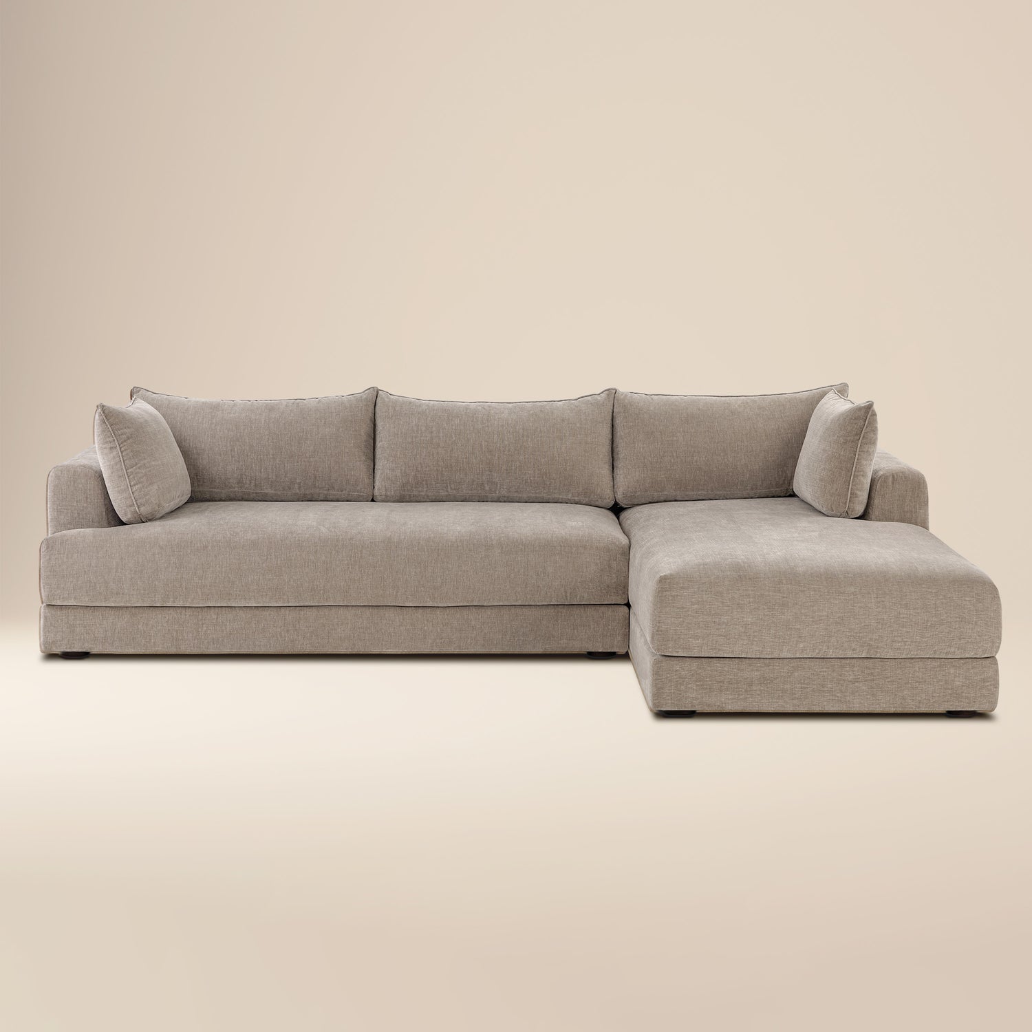 Marcel Right-Facing Sectional | Taupe Brown 
