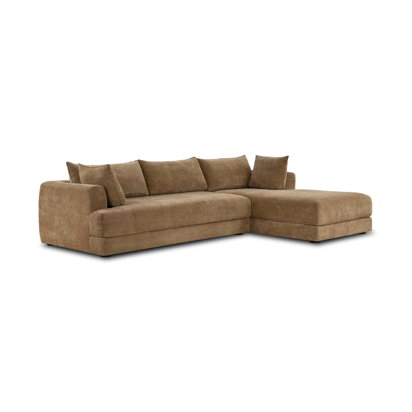 Marcel 122” Right-Facing Chaise Sectional | Tawny Brown