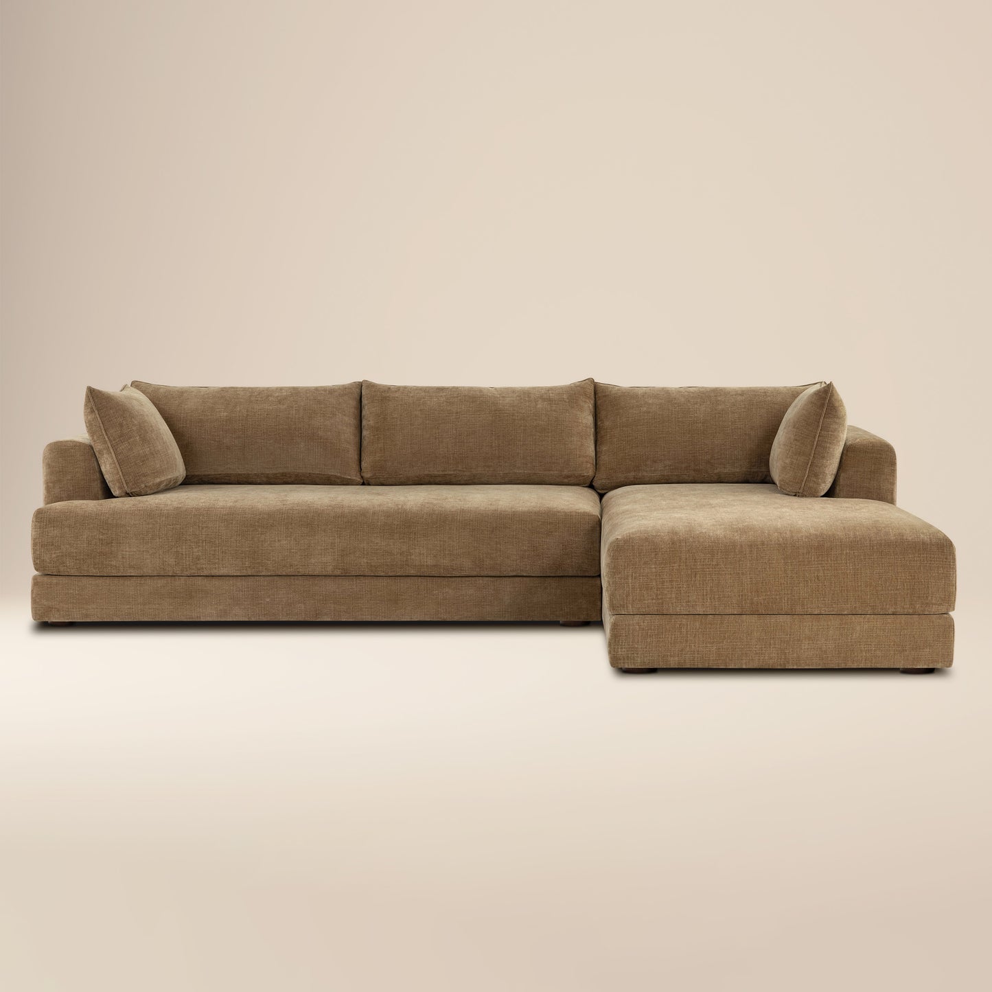 Marcel 122” Right-Facing Chaise Sectional | Tawny Brown