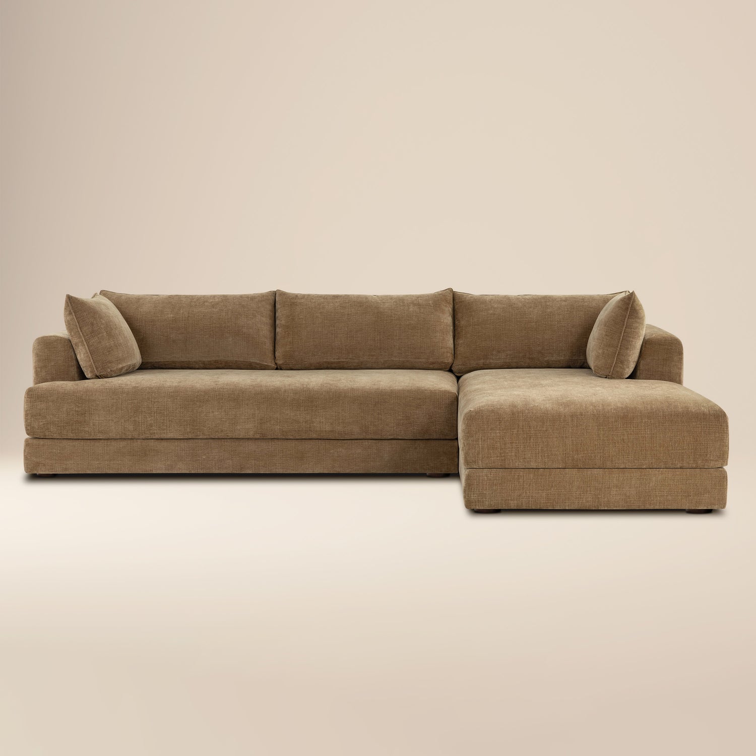 Marcel 122” Right-Facing Chaise Sectional | Tawny Brown 