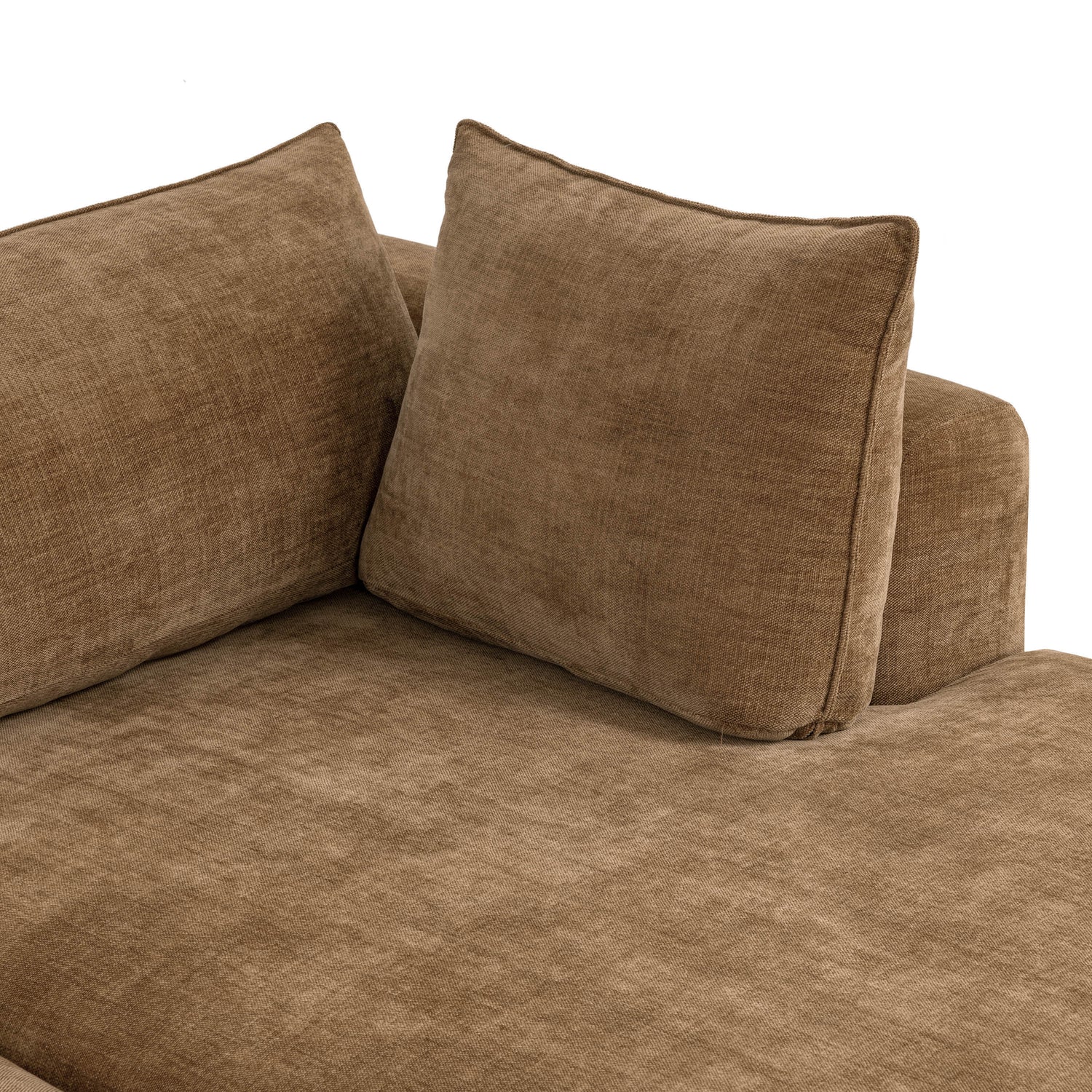 Marcel 122” Right-Facing Chaise Sectional | Tawny Brown 