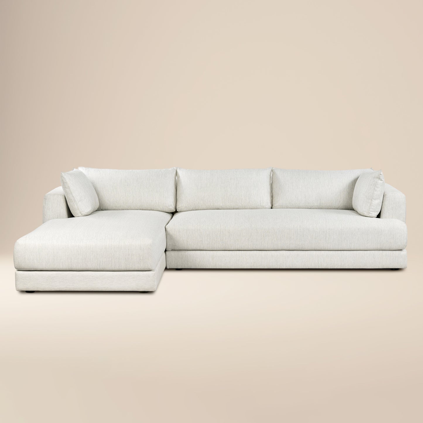 Marcel 122" Left-Facing Sectional | Bright Ash