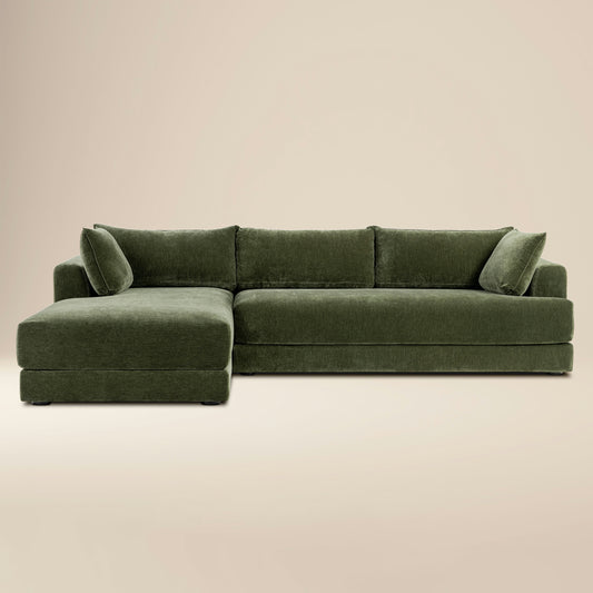 Marcel 122" Left-Facing Sectional | Sagano Green