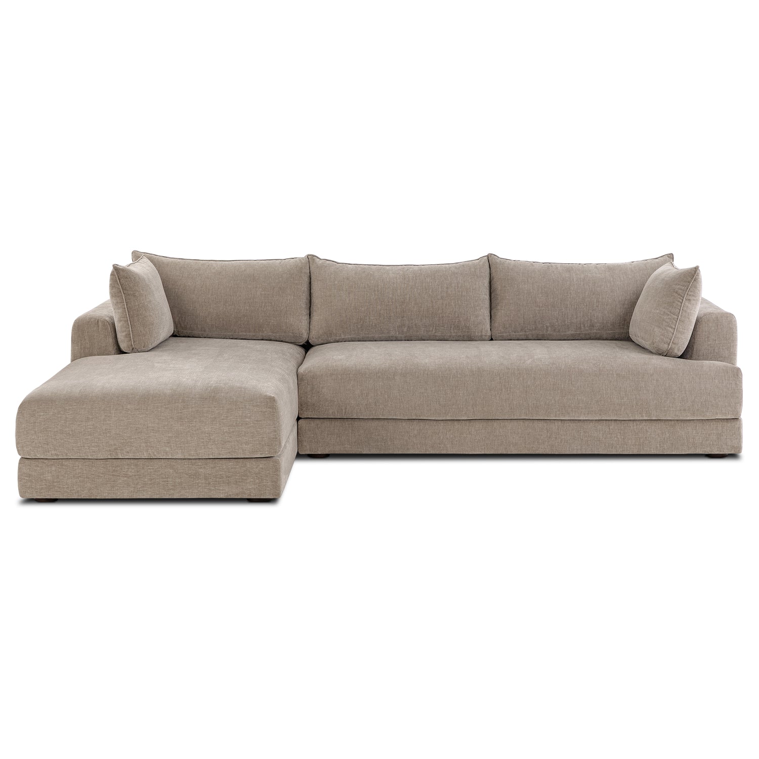Marcel Left-Facing Sectional | Taupe Brown 
