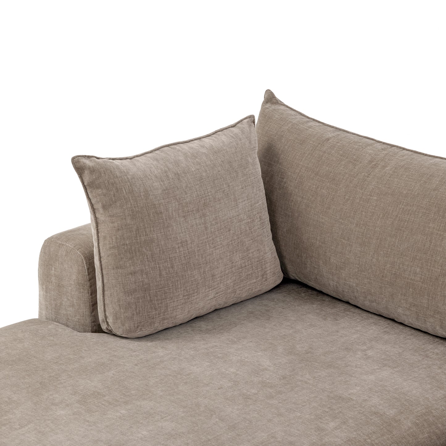 Marcel Left-Facing Sectional | Taupe Brown