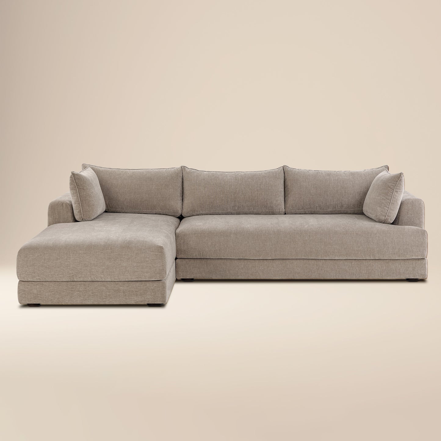 Marcel Left-Facing Sectional | Taupe Brown