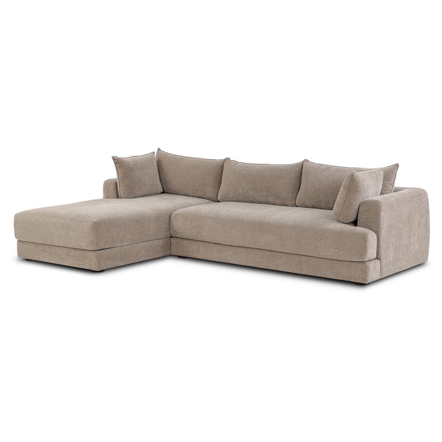 Marcel Left-Facing Sectional | Taupe Brown