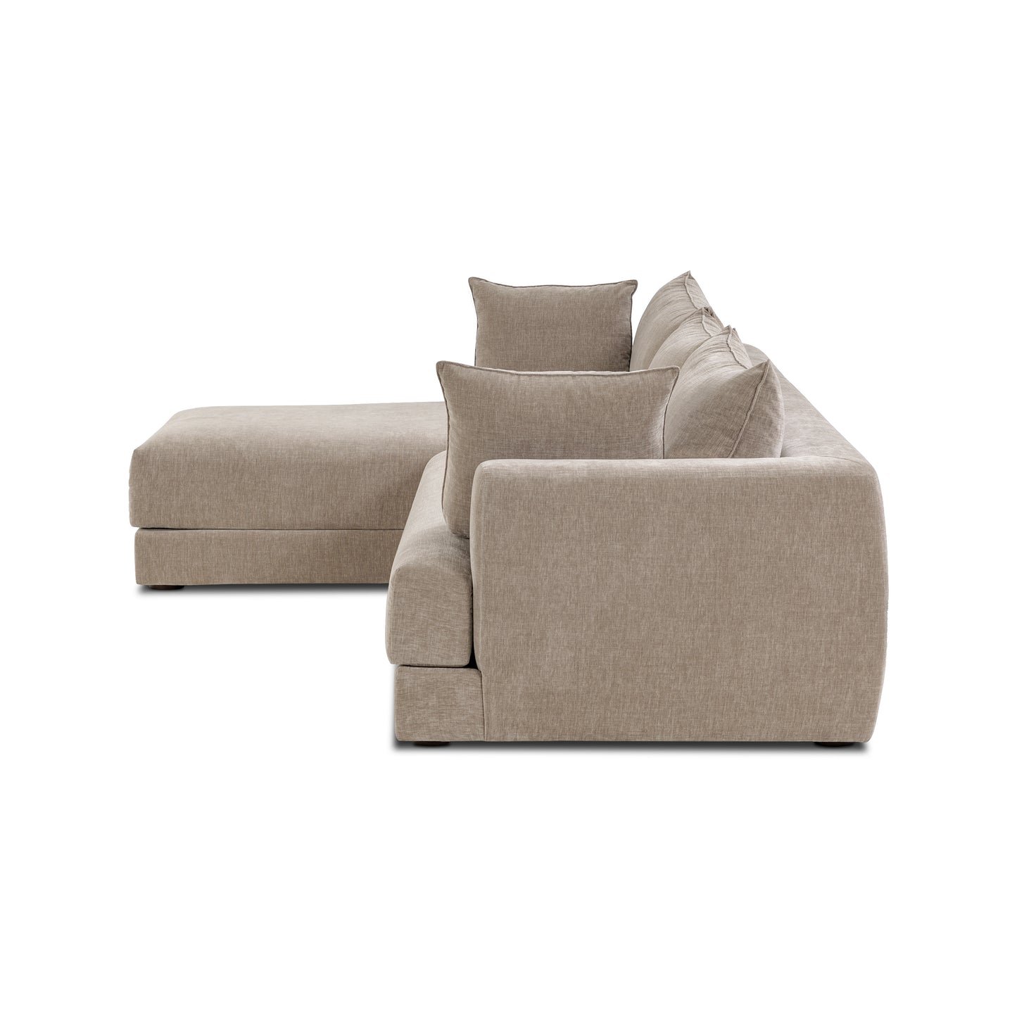 Marcel Left-Facing Sectional | Taupe Brown