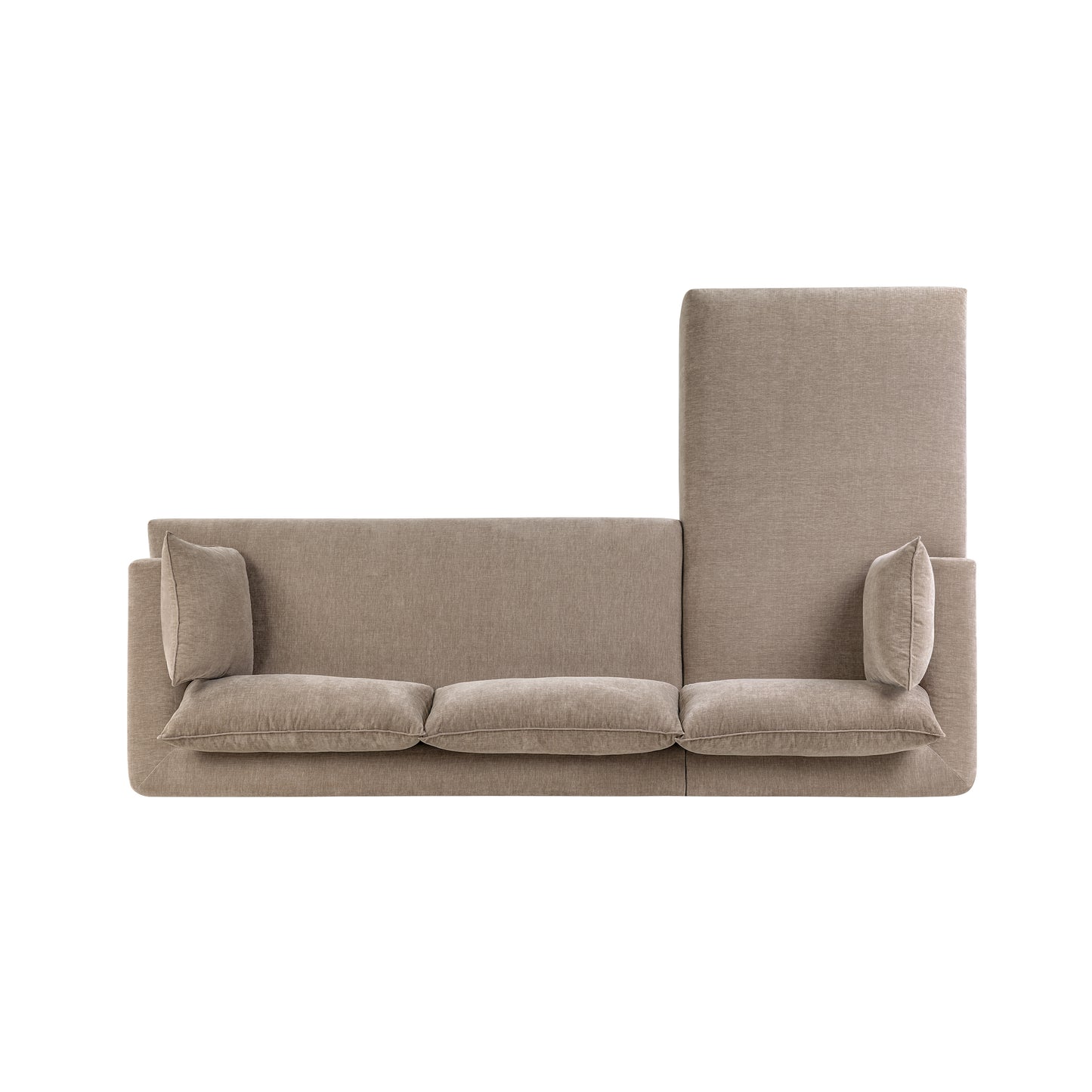 Marcel Left-Facing Sectional | Taupe Brown