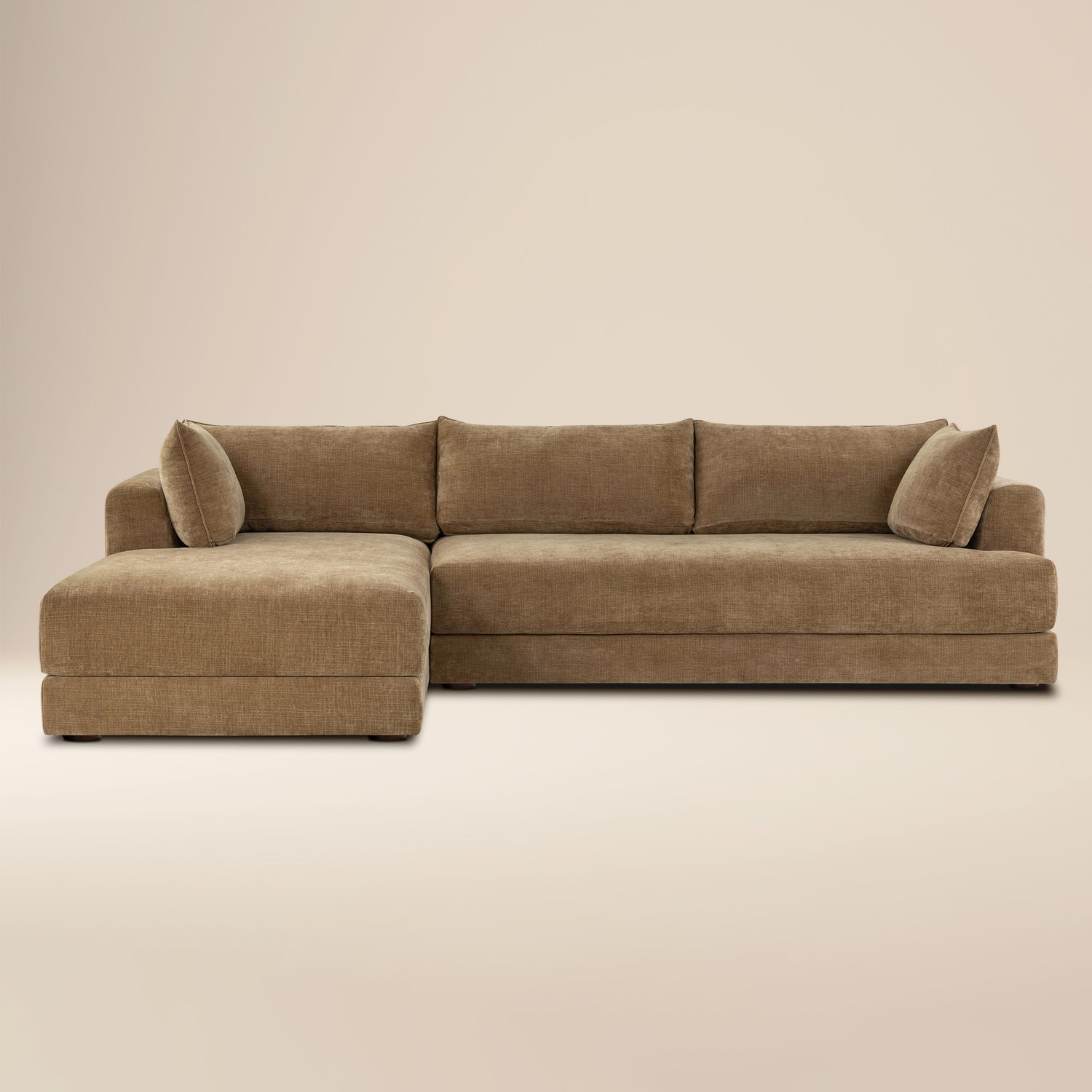 Marcel 122” Left-Facing Chaise Sectional | Tawny Brown 