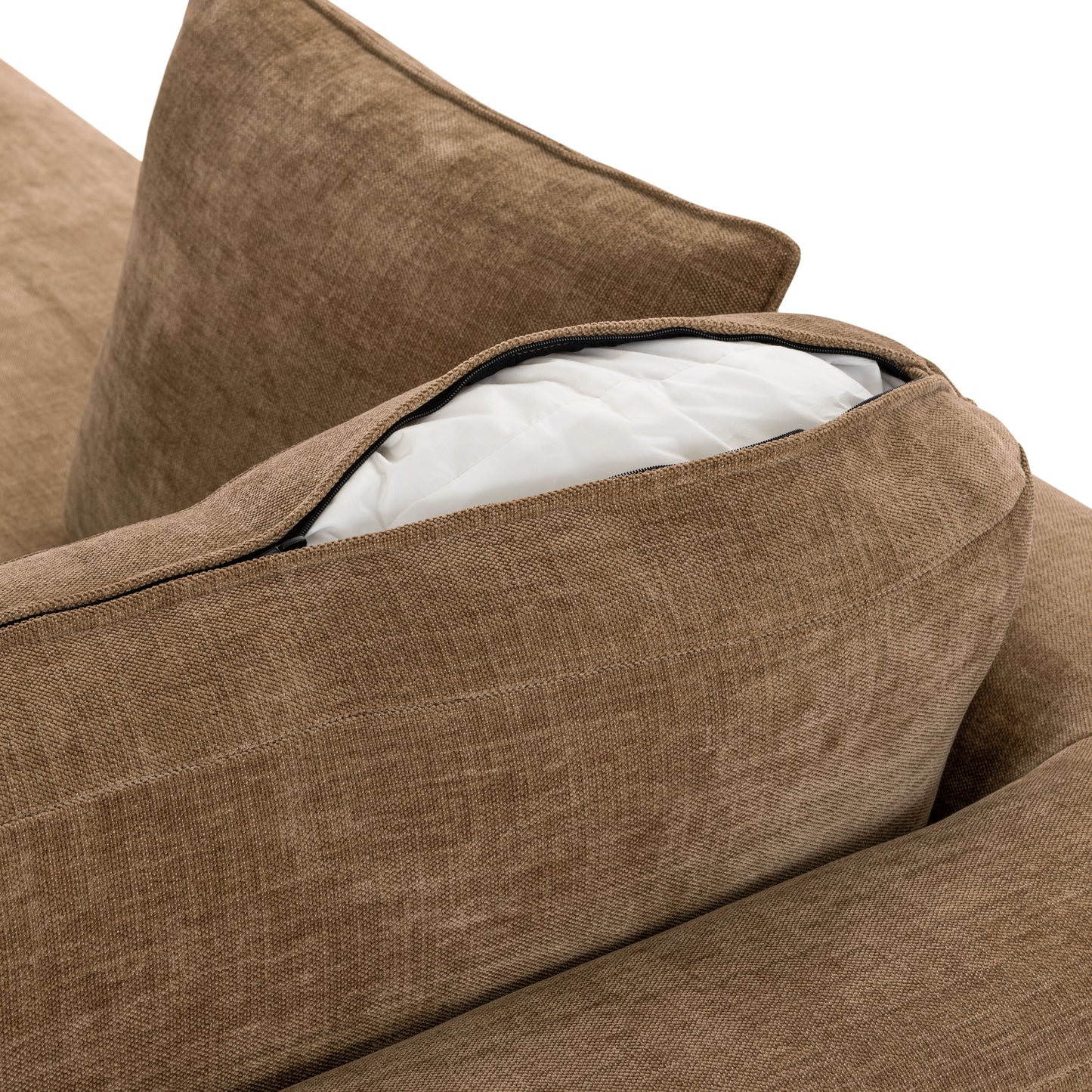 Marcel 122” Left-Facing Chaise Sectional | Tawny Brown