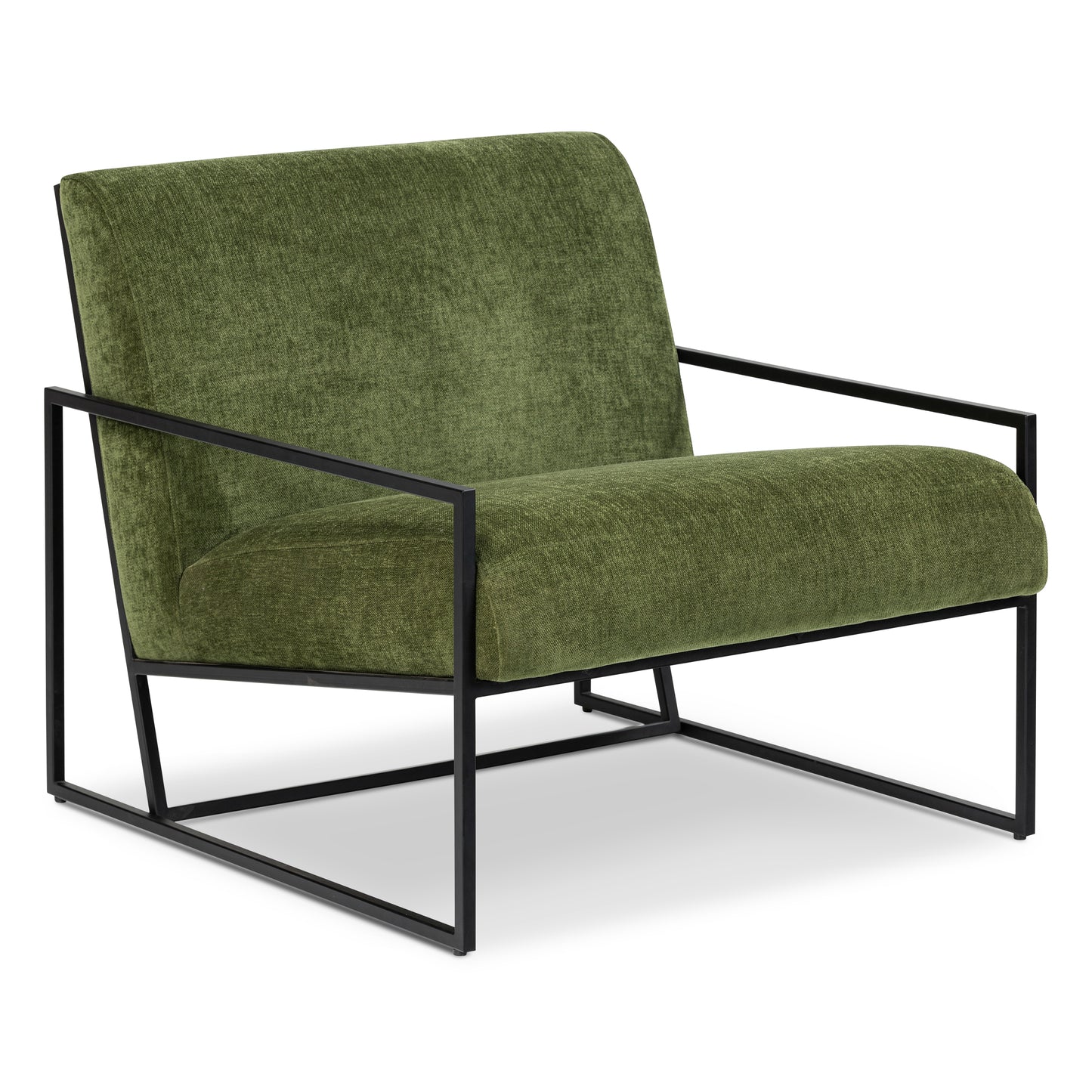 Bo Fabric Lounge Chair | Distressed Green
