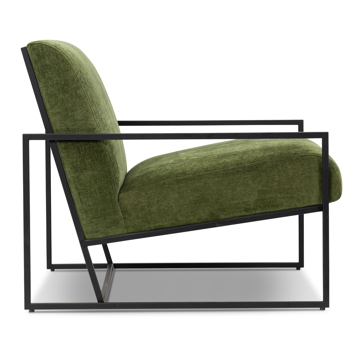 Bo Fabric Lounge Chair | Distressed Green