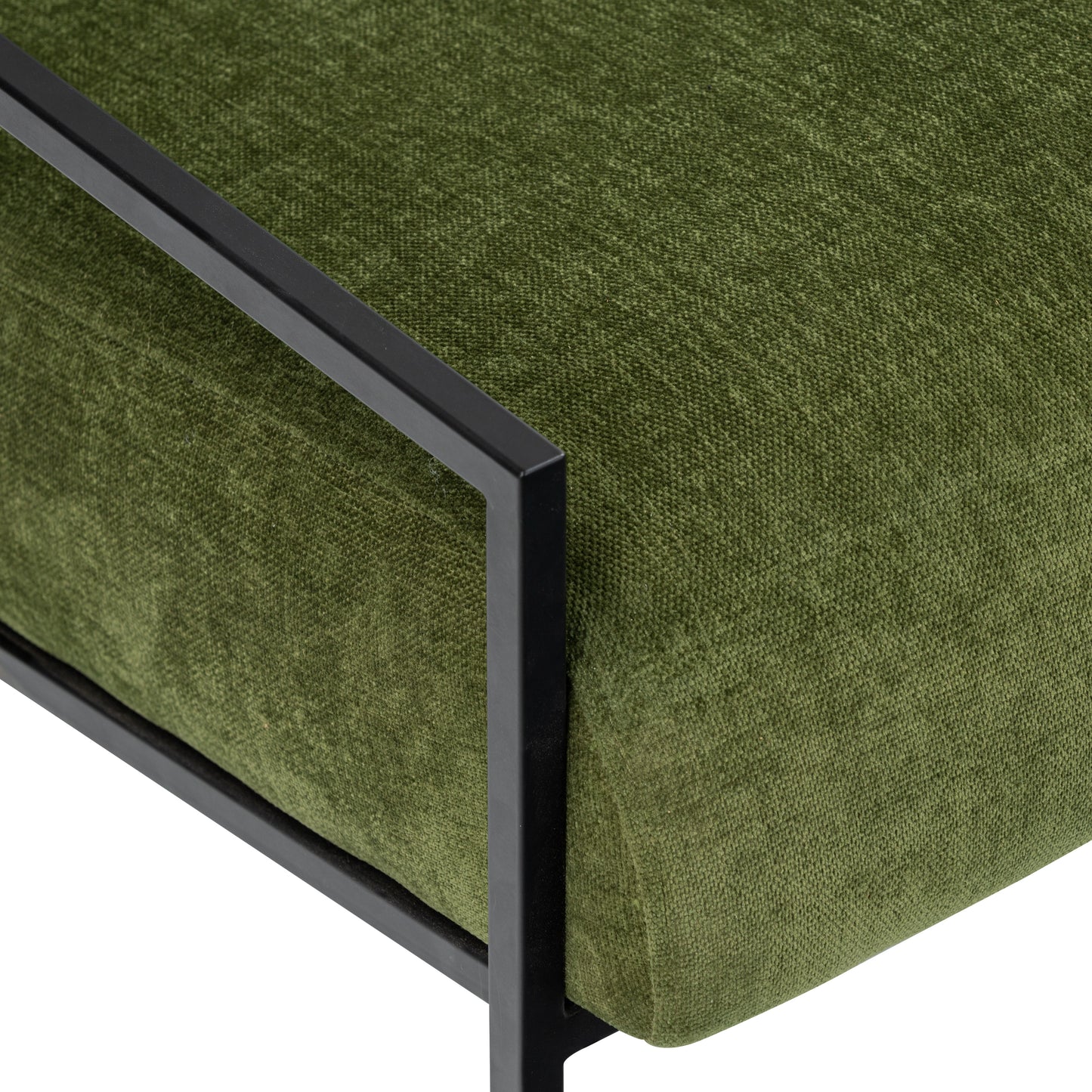 Bo Fabric Lounge Chair | Distressed Green