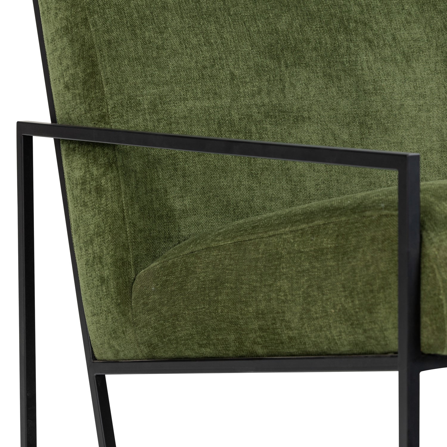 Bo Fabric Lounge Chair | Distressed Green 