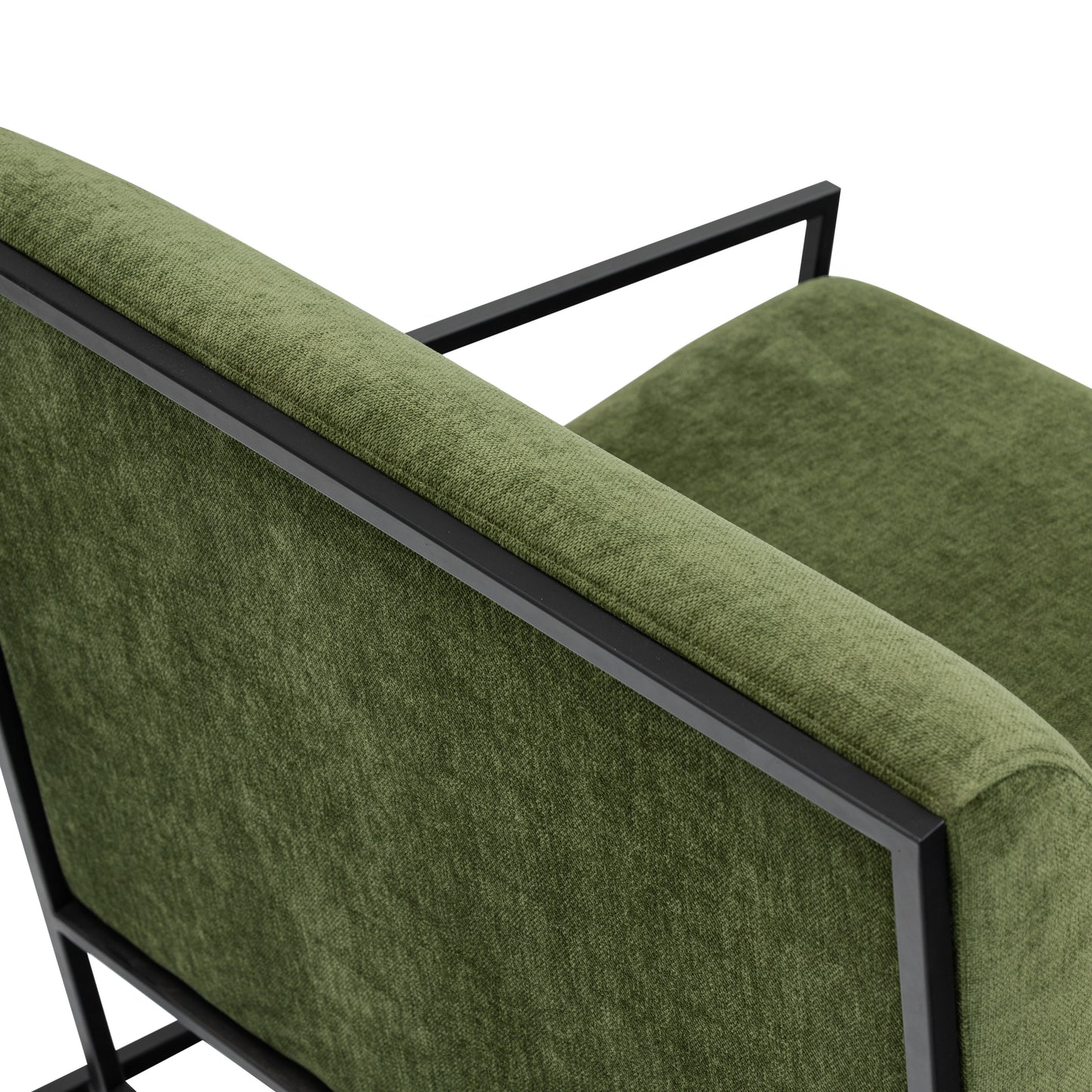 Bo Fabric Lounge Chair | Distressed Green