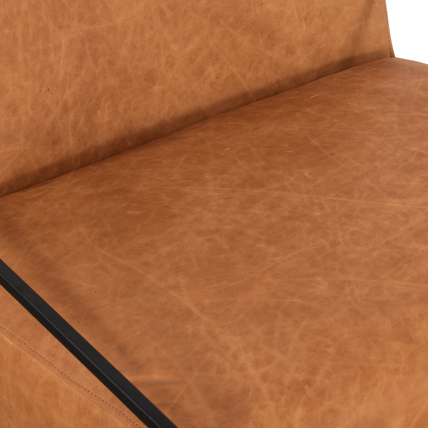 Bo Leather Lounge Chair | Cognac Tan 
