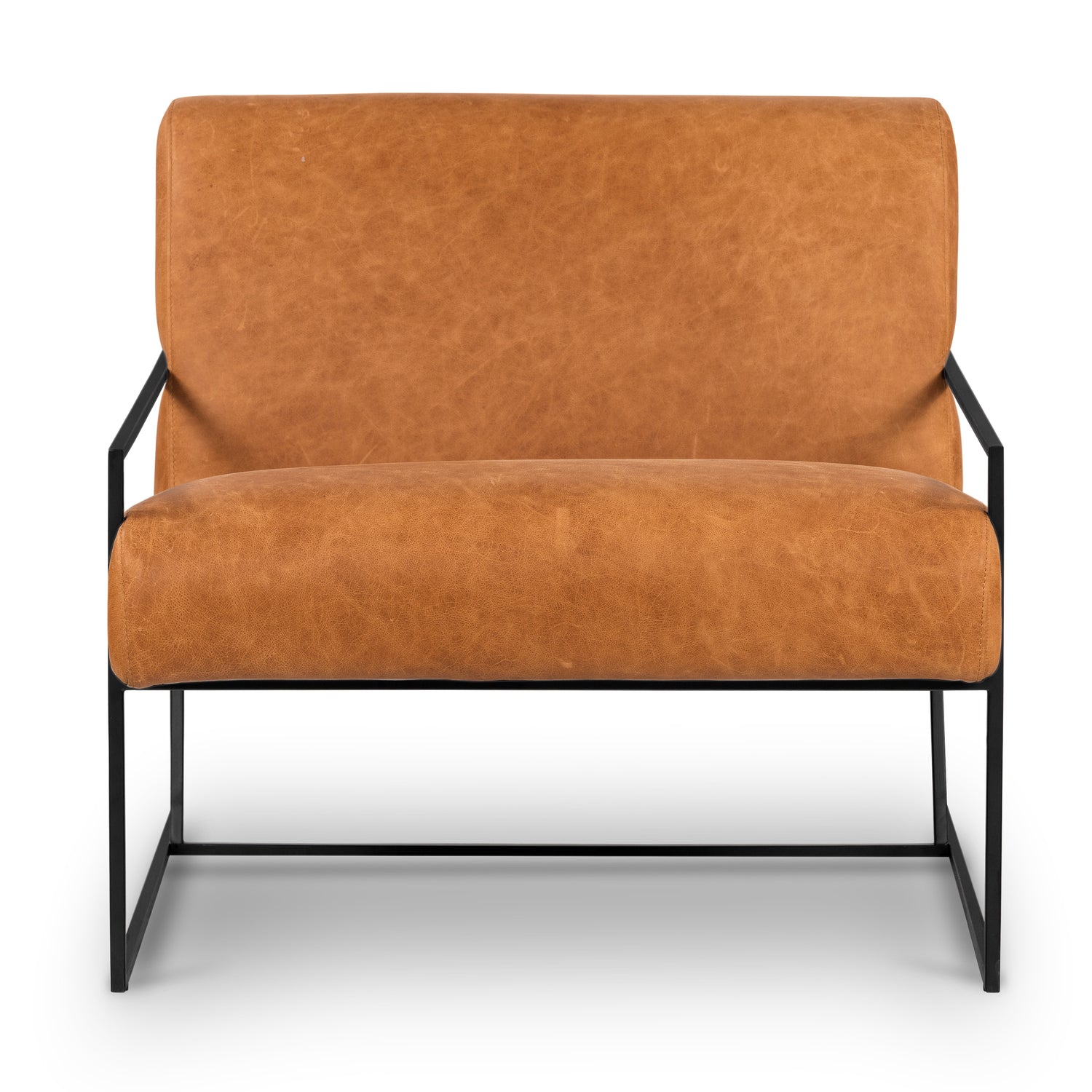 Bo Leather Lounge Chair | Cognac Tan 