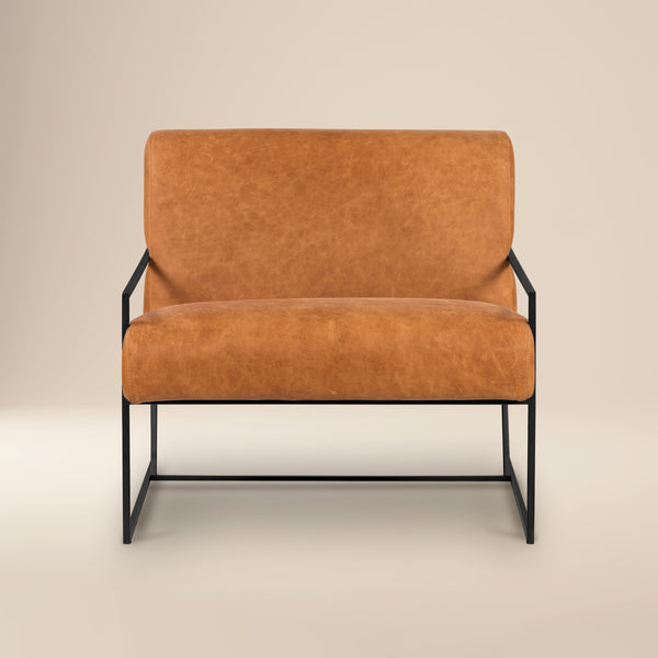 Bo Leather Lounge Chair | Cognac Tan
