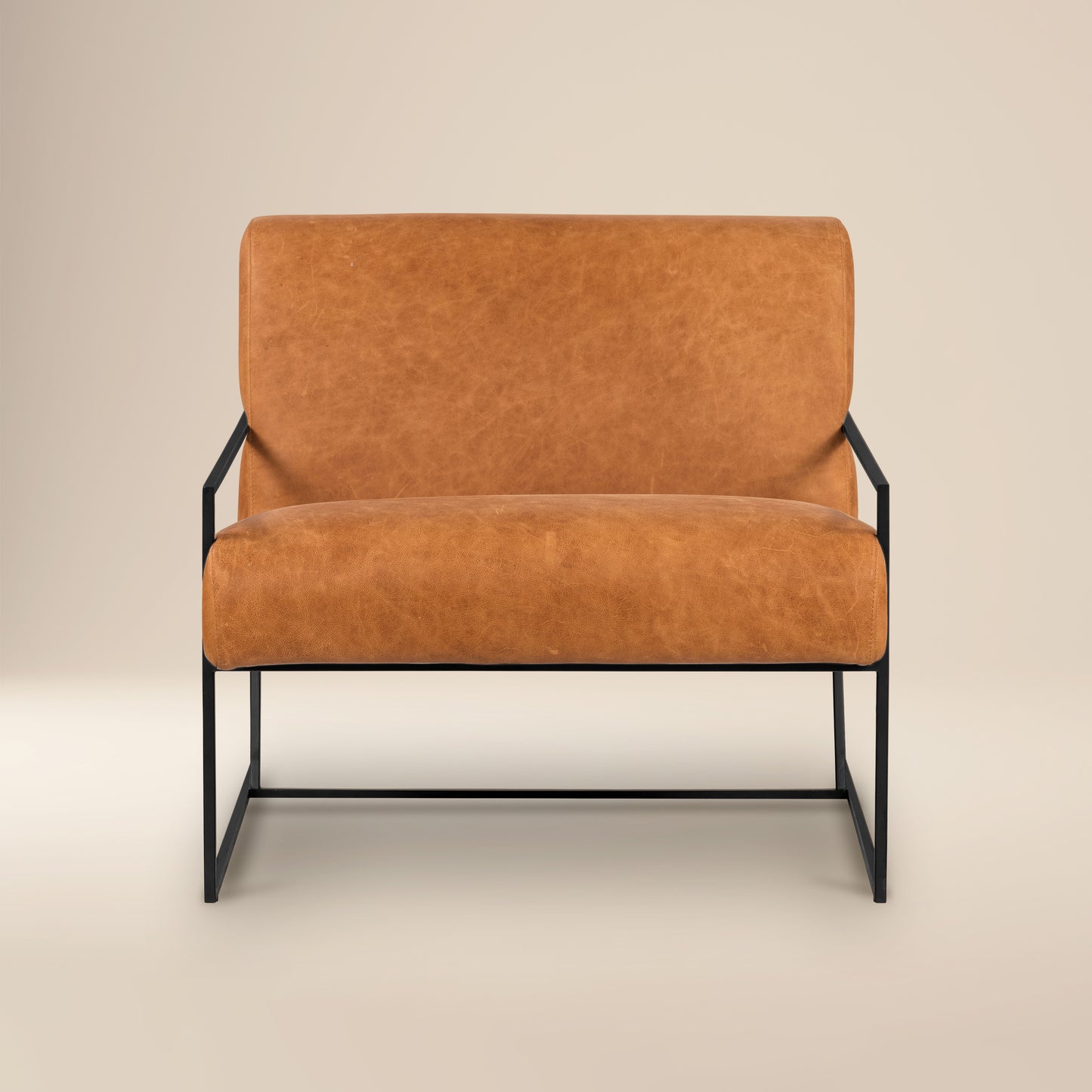 Bo Leather Lounge Chair | Cognac Tan