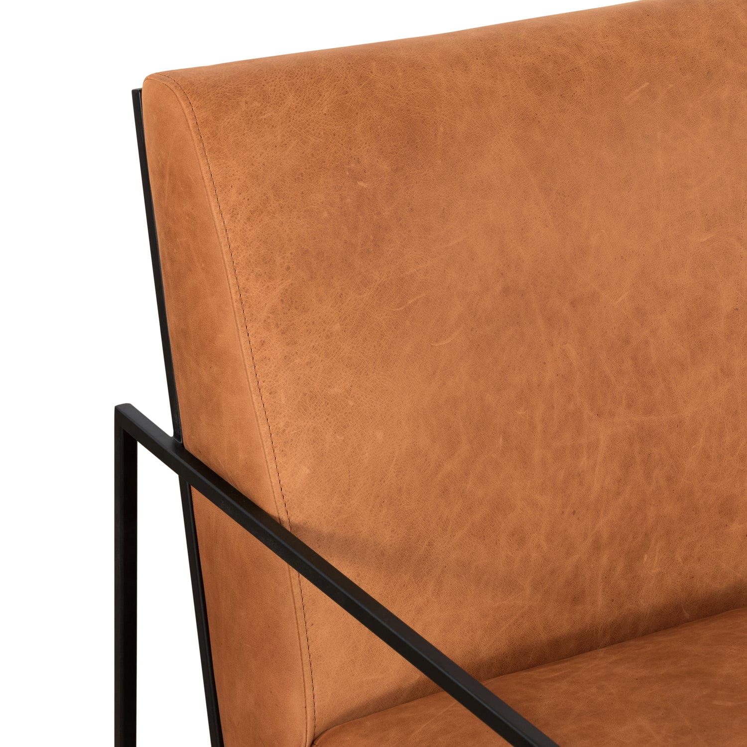 Bo Leather Lounge Chair | Cognac Tan 