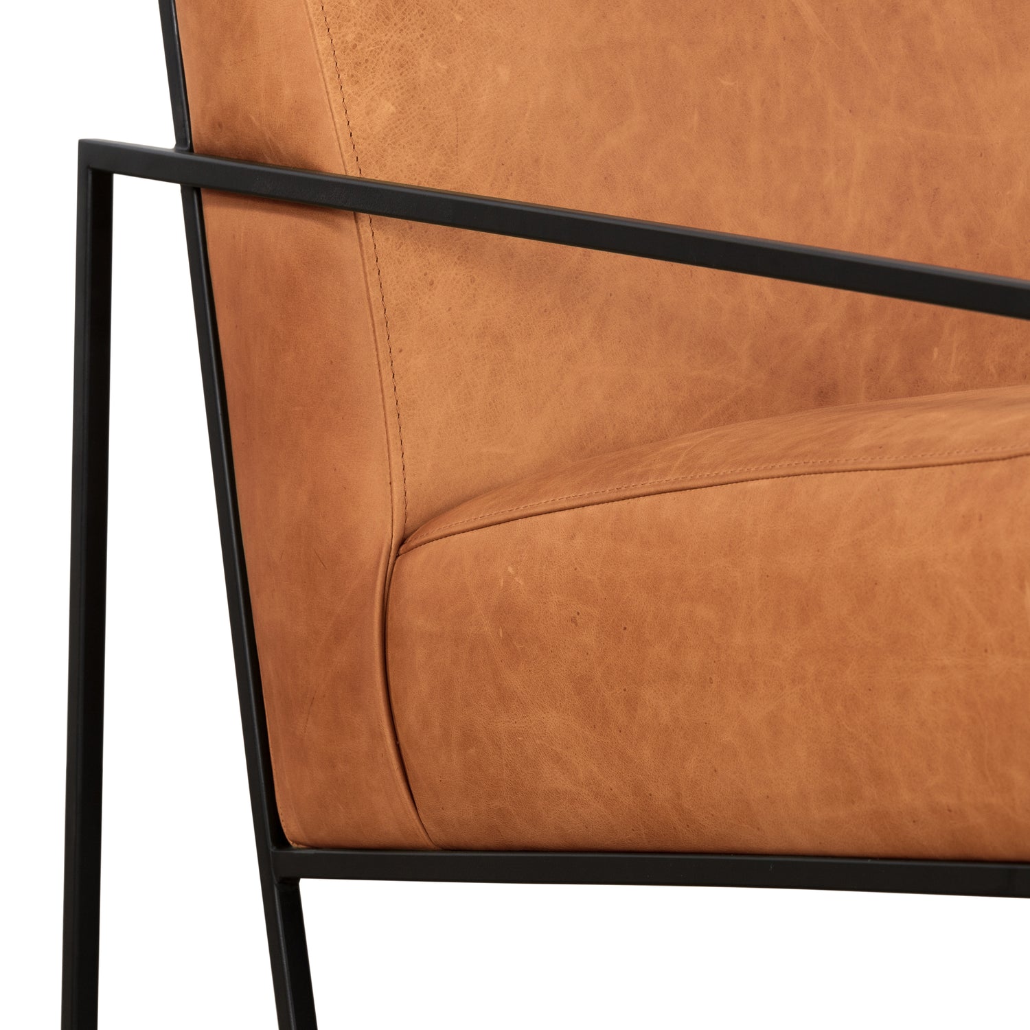 Bo Leather Lounge Chair | Cognac Tan 