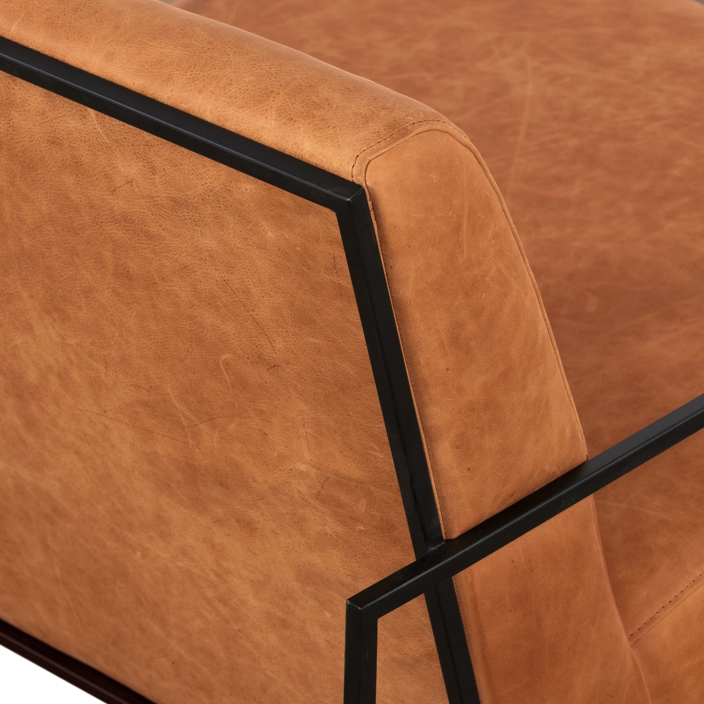 Bo Leather Lounge Chair | Cognac Tan