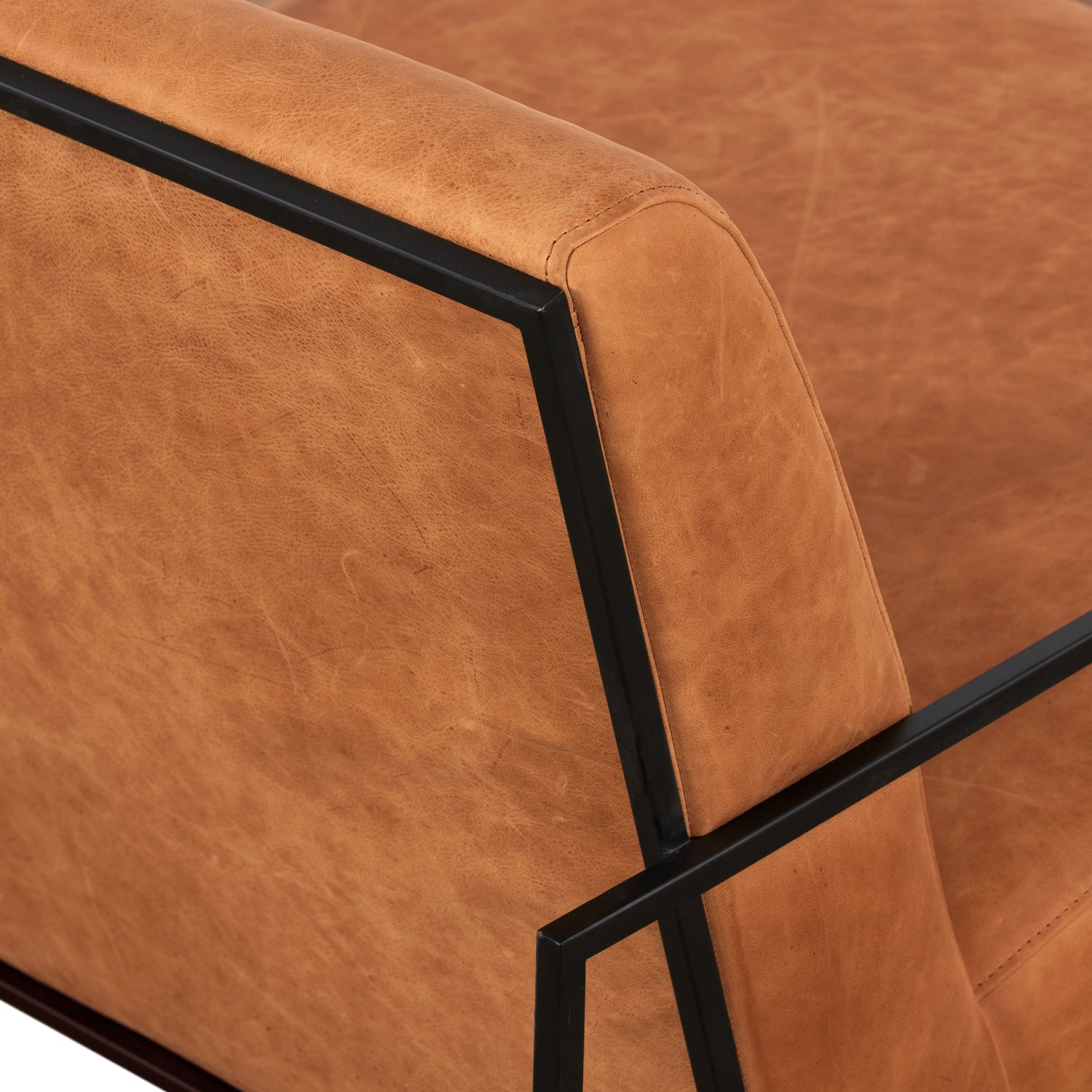 Bo Leather Lounge Chair | Cognac Tan 
