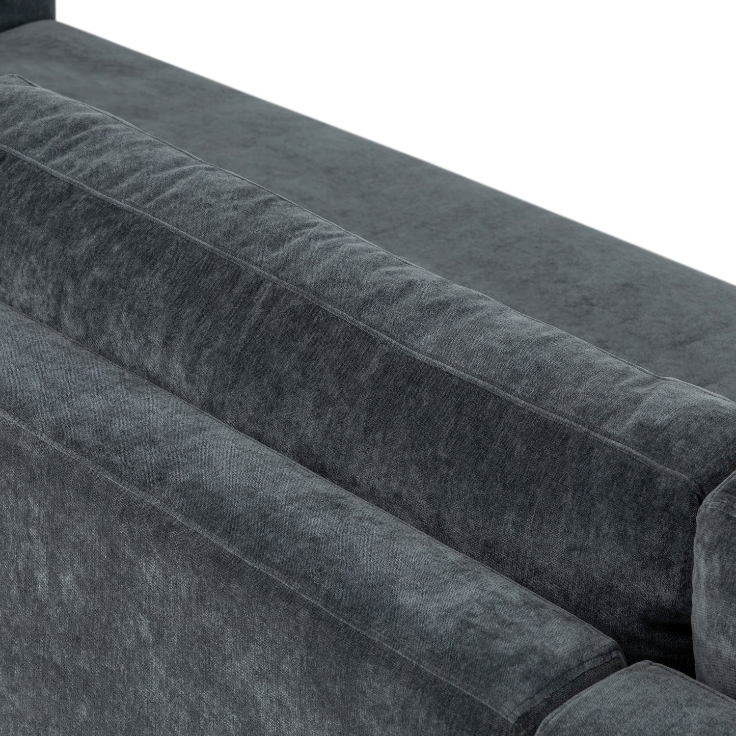 Zyon 115" Left-Facing Bumper Chaise Sectional | Boreal Blue
