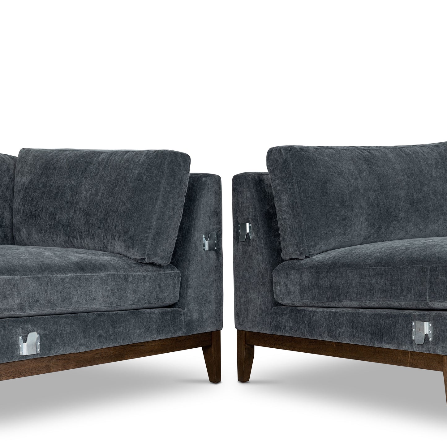 Zyon 115" Left-Facing Bumper Chaise Sectional | Boreal Blue