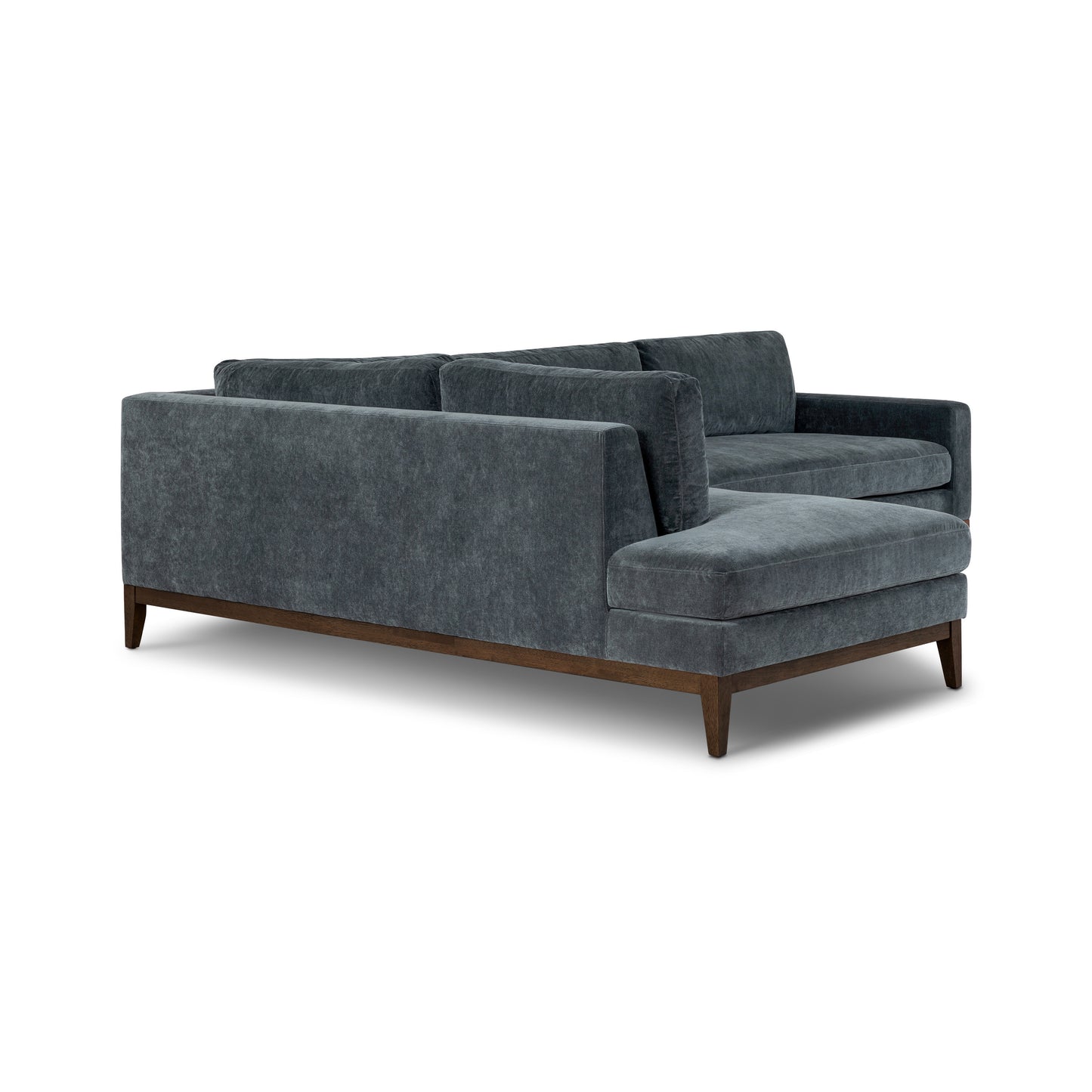 Zyon 115" Left-Facing Bumper Chaise Sectional | Boreal Blue