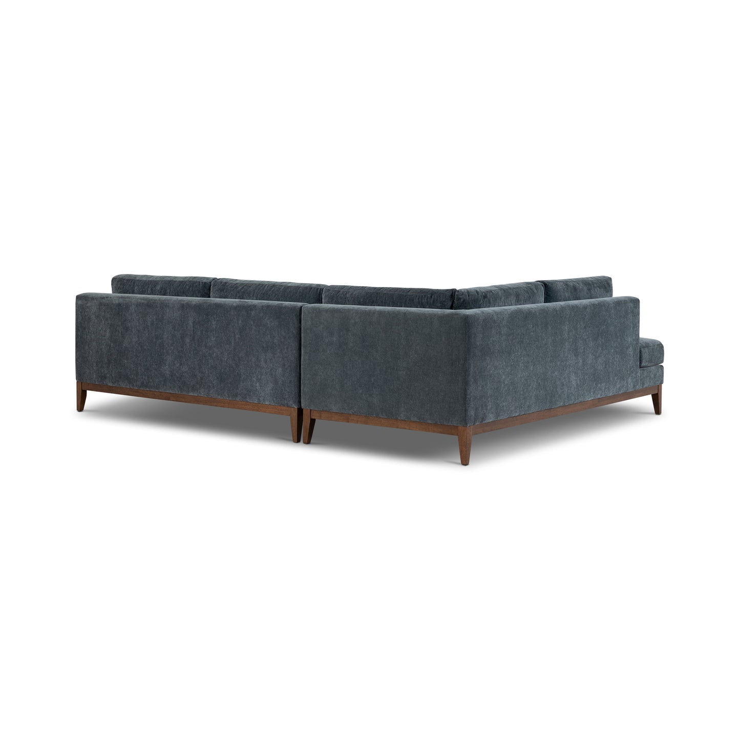 Zyon 115" Left-Facing Bumper Chaise Sectional | Boreal Blue