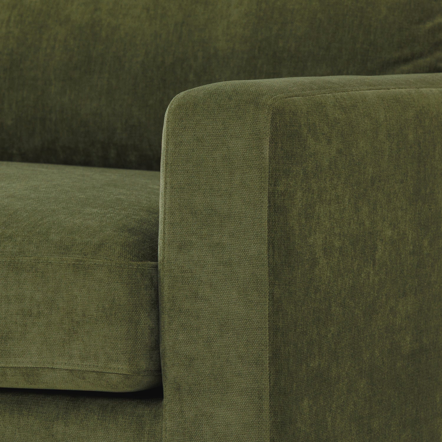 Zyon Left-Facing Bumper Chaise Sectional | Distressed Green 
