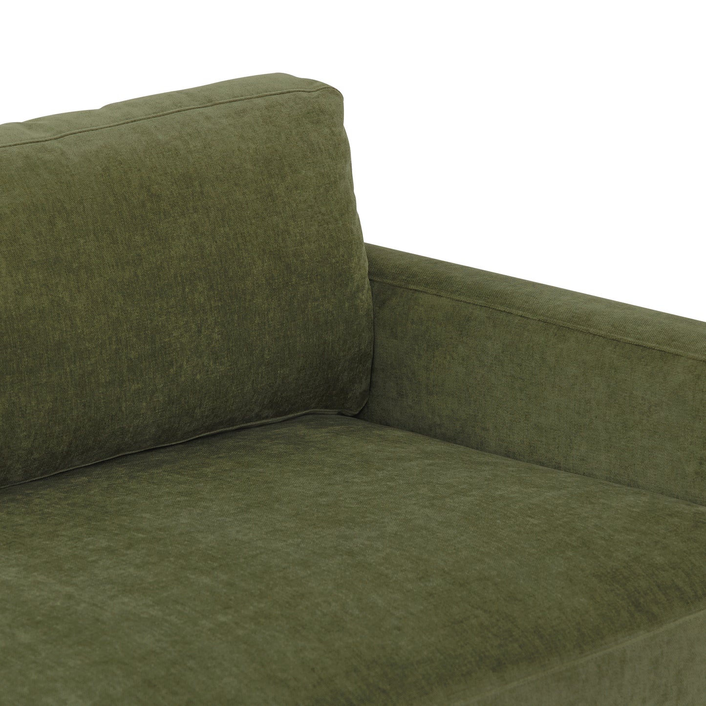 Zyon Left-Facing Bumper Chaise Sectional | Distressed Green