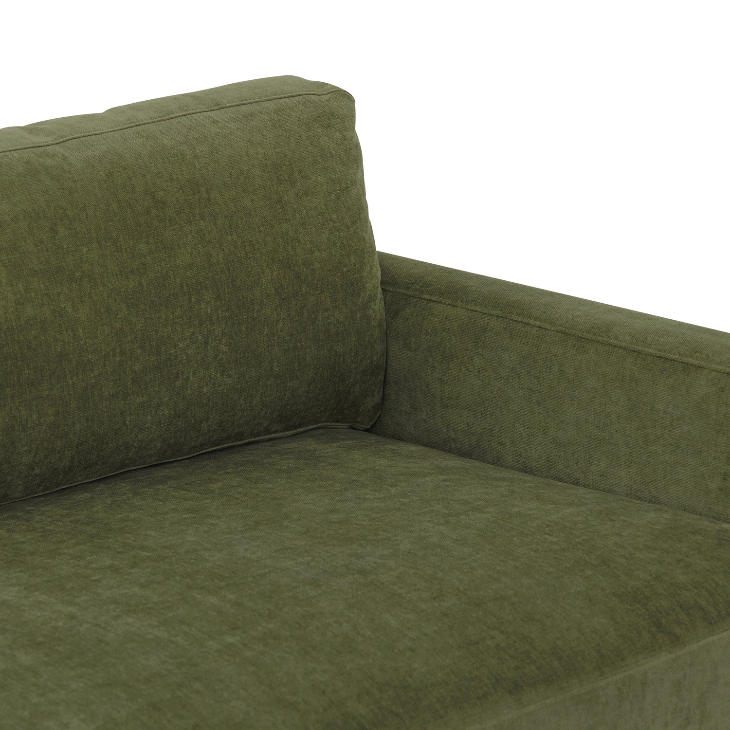 Zyon Left-Facing Bumper Chaise Sectional | Distressed Green 