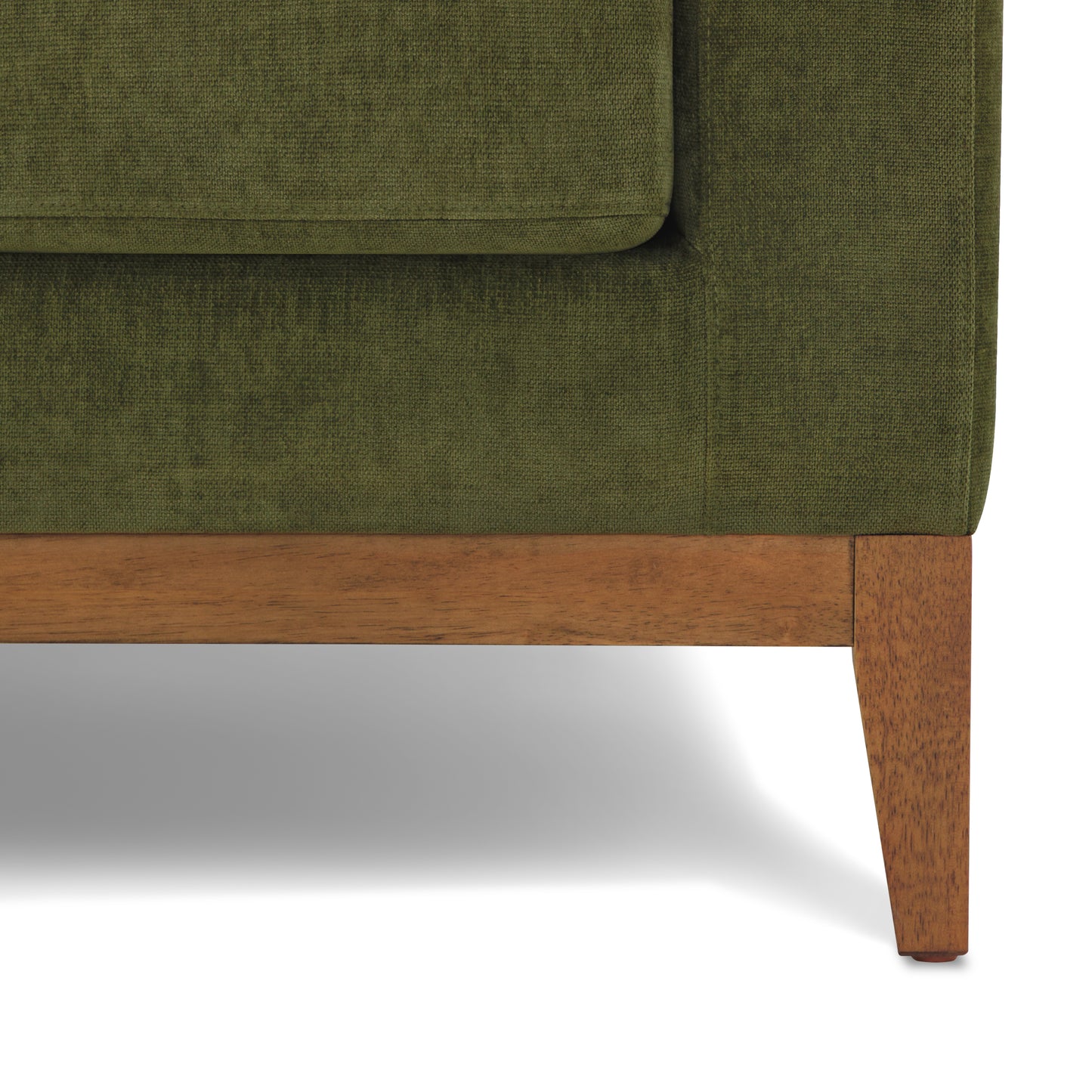 Zyon Left-Facing Bumper Chaise Sectional | Distressed Green