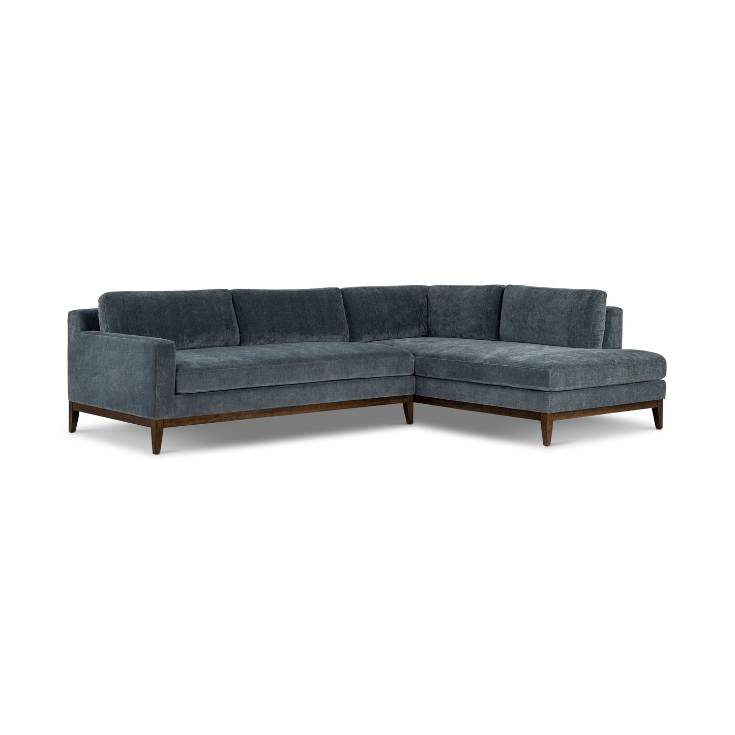 Zyon 115" Right-Facing Bumper Chaise Sectional | Boreal Blue