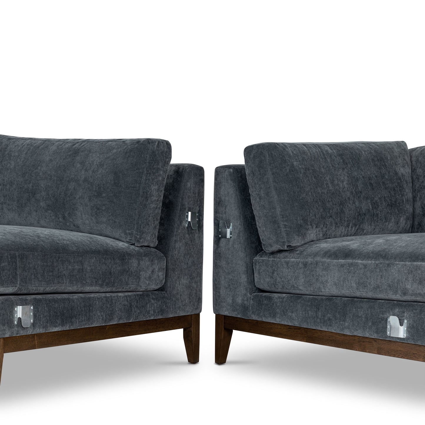 Zyon 115" Right-Facing Bumper Chaise Sectional | Boreal Blue