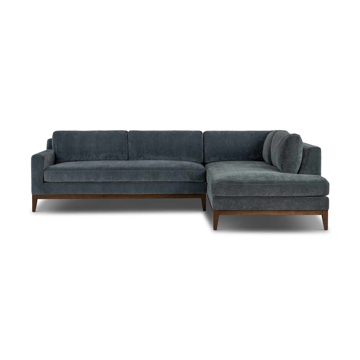 Zyon 115" Right-Facing Bumper Chaise Sectional | Boreal Blue