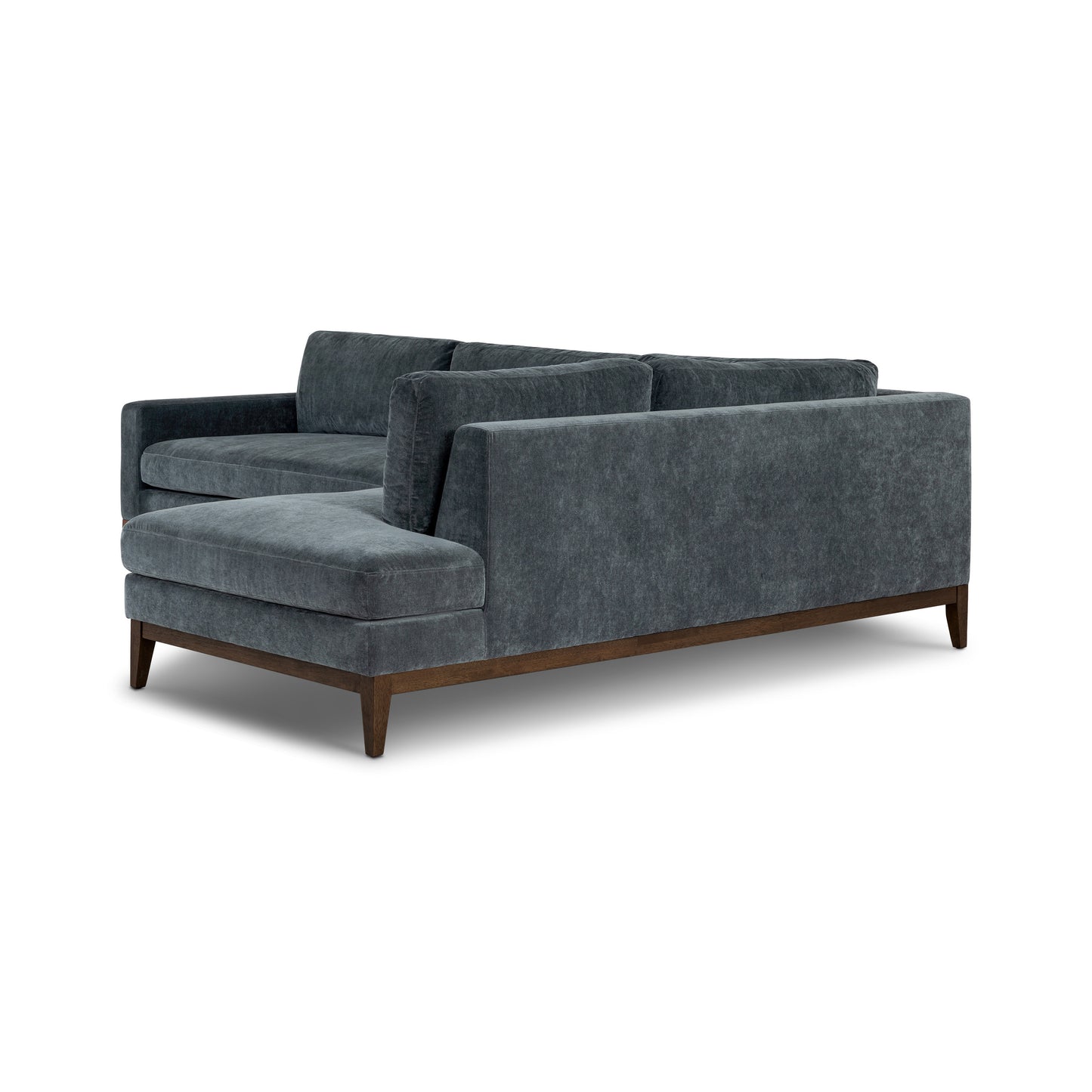 Zyon 115" Right-Facing Bumper Chaise Sectional | Boreal Blue