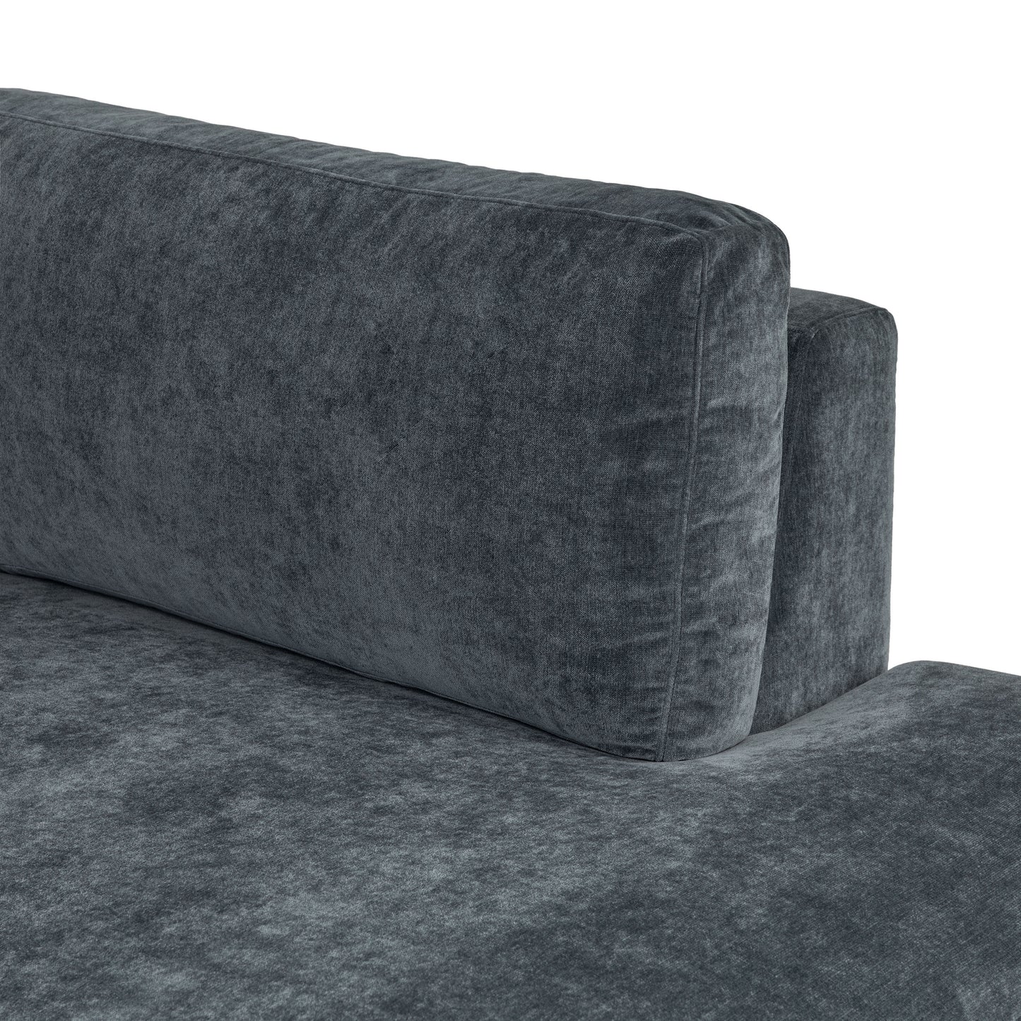 Zyon 115" Right-Facing Bumper Chaise Sectional | Boreal Blue