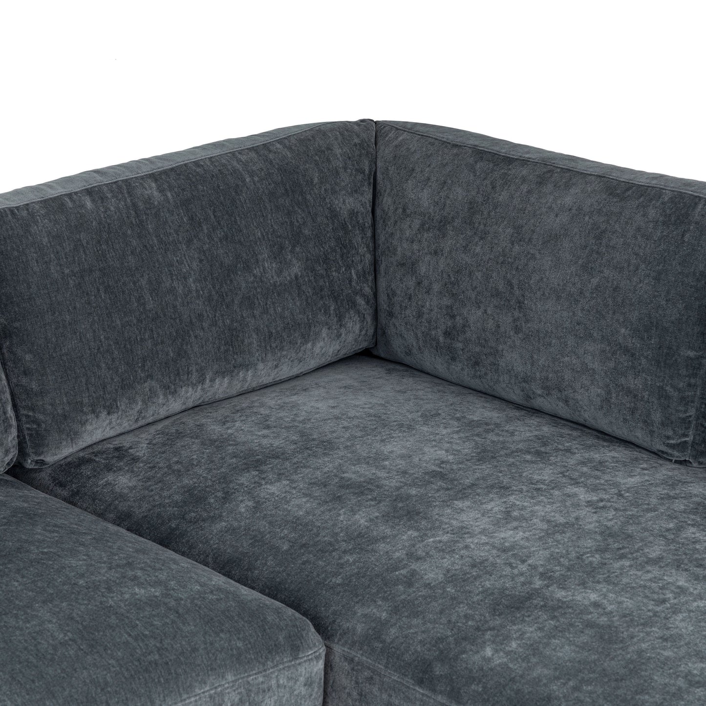 Zyon 115" Right-Facing Bumper Chaise Sectional | Boreal Blue