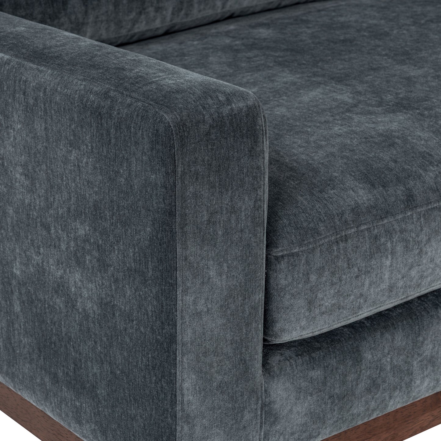 Zyon 115" Right-Facing Bumper Chaise Sectional | Boreal Blue