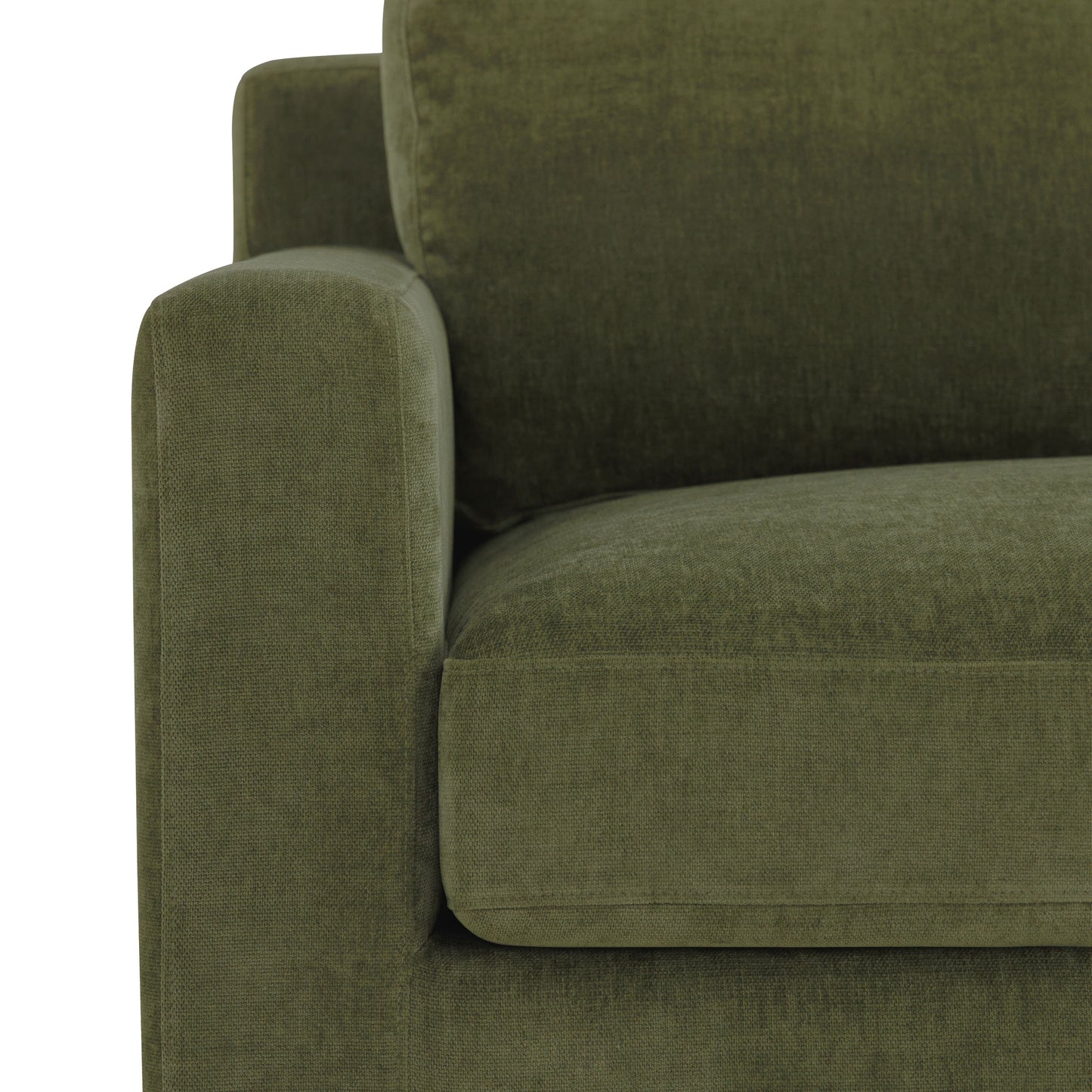 Zyon Right-Facing Bumper Chaise Sectional | Distressed Green