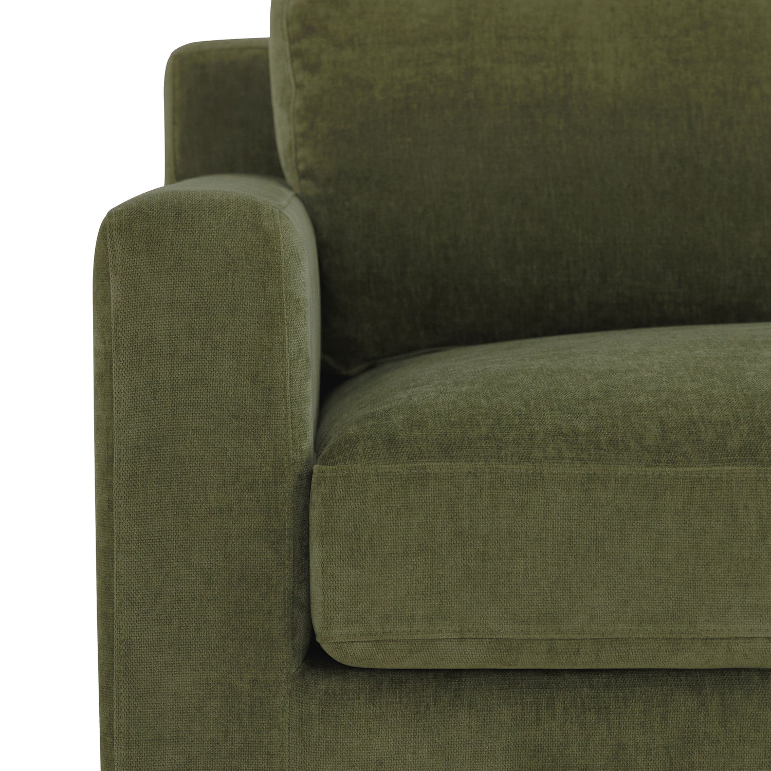 Zyon Right-Facing Bumper Chaise Sectional | Distressed Green 