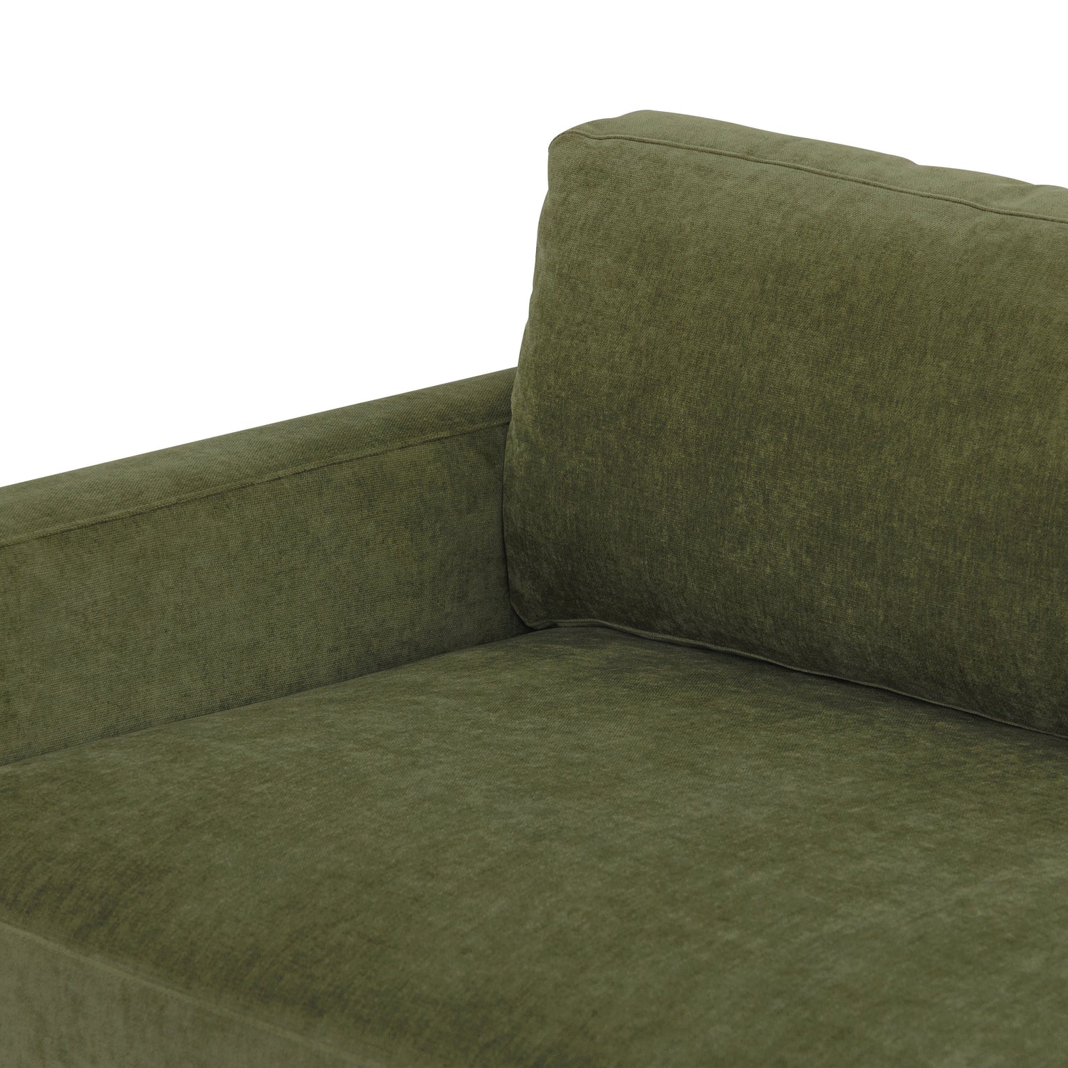 Zyon Right-Facing Bumper Chaise Sectional | Distressed Green 
