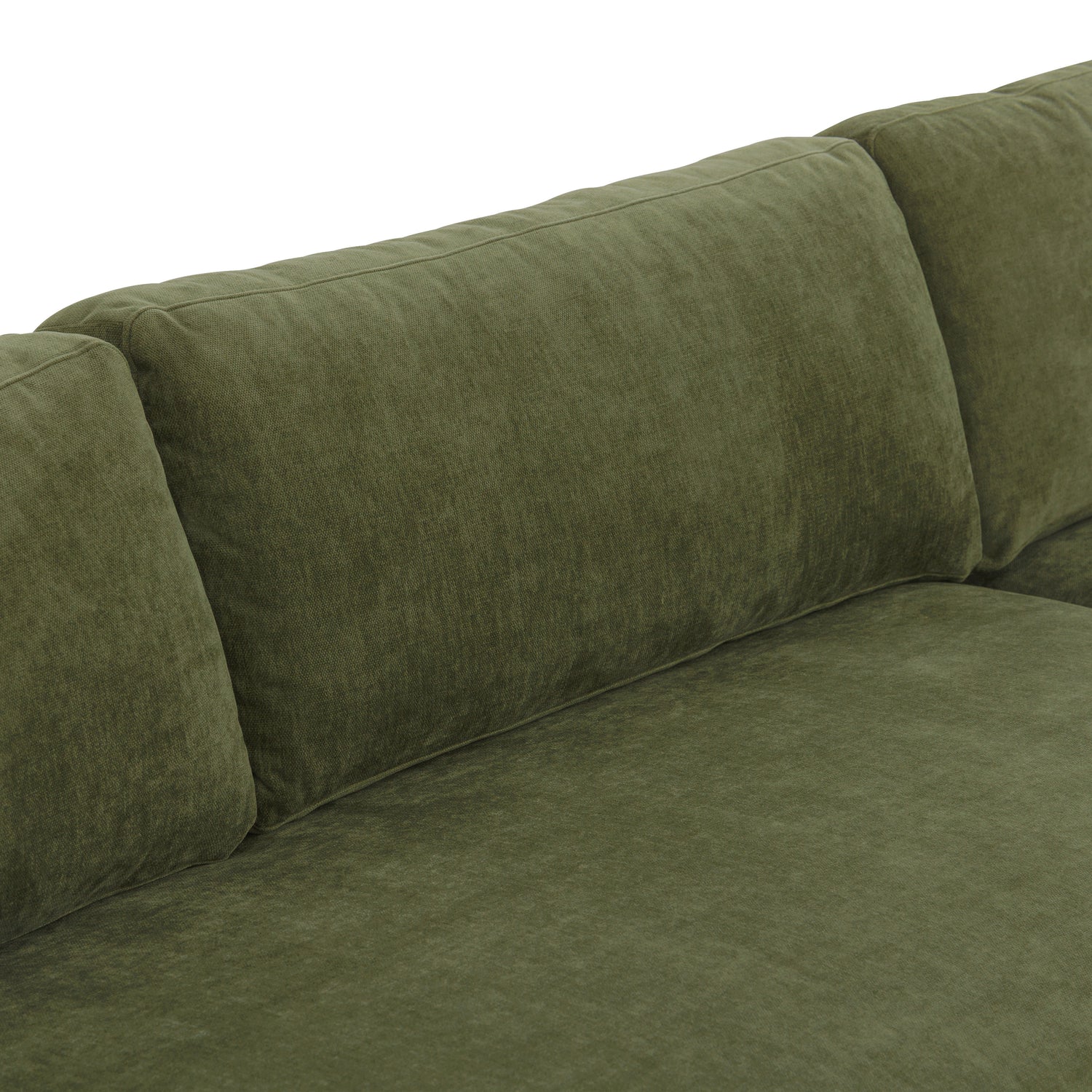 Zyon Right-Facing Bumper Chaise Sectional | Distressed Green 